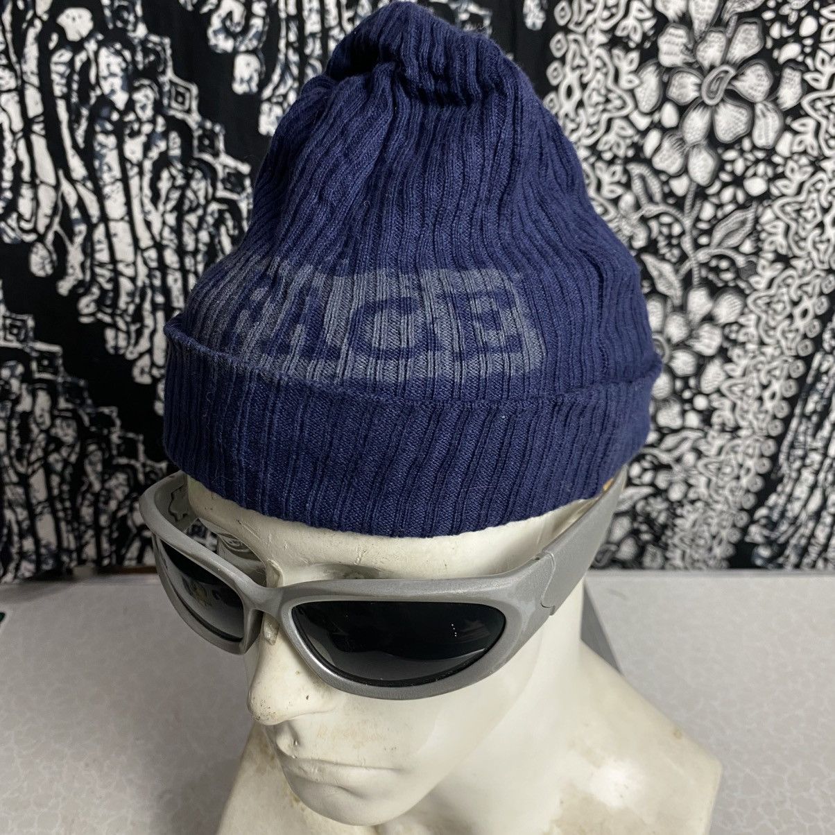 If Six Was Nine × Japanese Brand × Le Grande Bleu (L.G.B.) 2000s y2k fat face words beanie hats Size ONE SIZE - 5 Thumbnail
