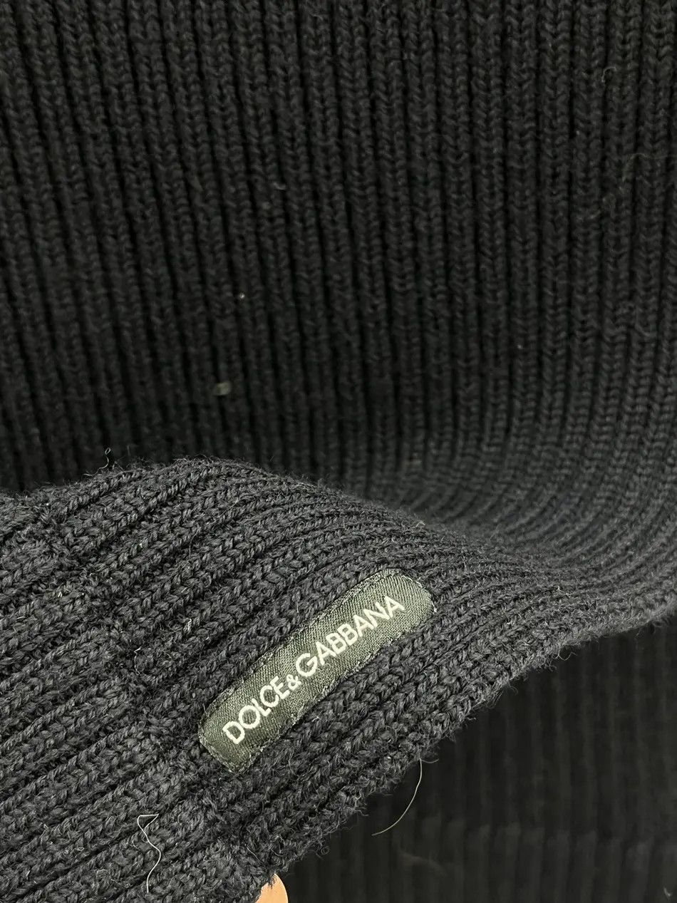 Dolce & Gabbana Heavy Ribbed Knit Wool Scarf