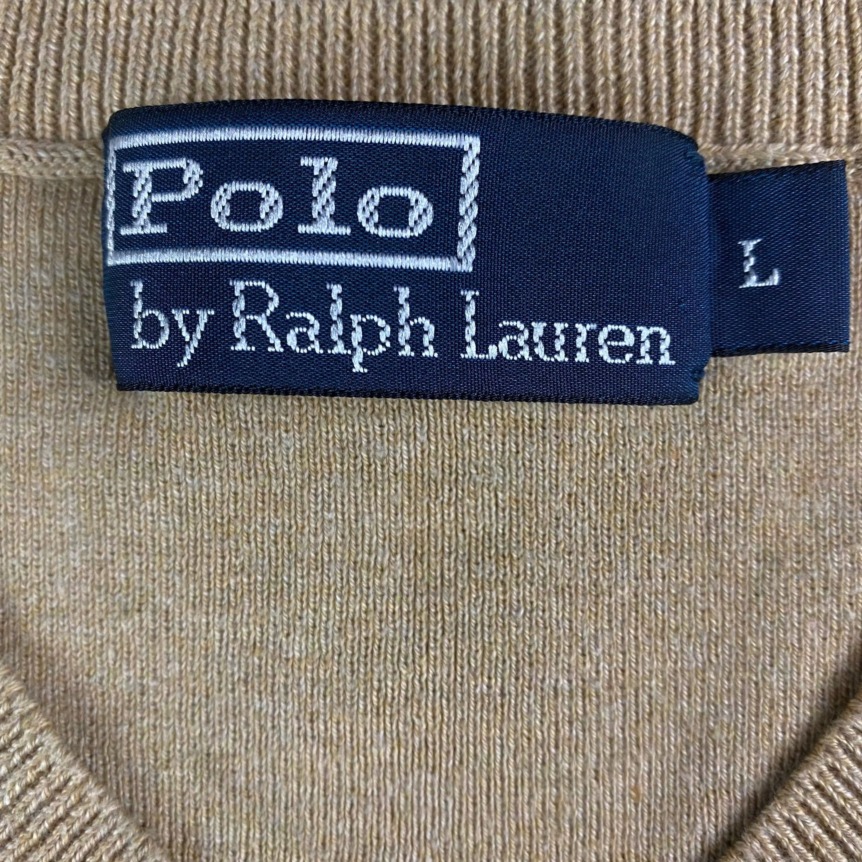 Polo Ralph Lauren × Ralph Lauren × Vintage Mens Jumper Polo Ralph Lauren Vintage Size L V Neck Size US L / EU 52-54 / 3 - 4 Thumbnail