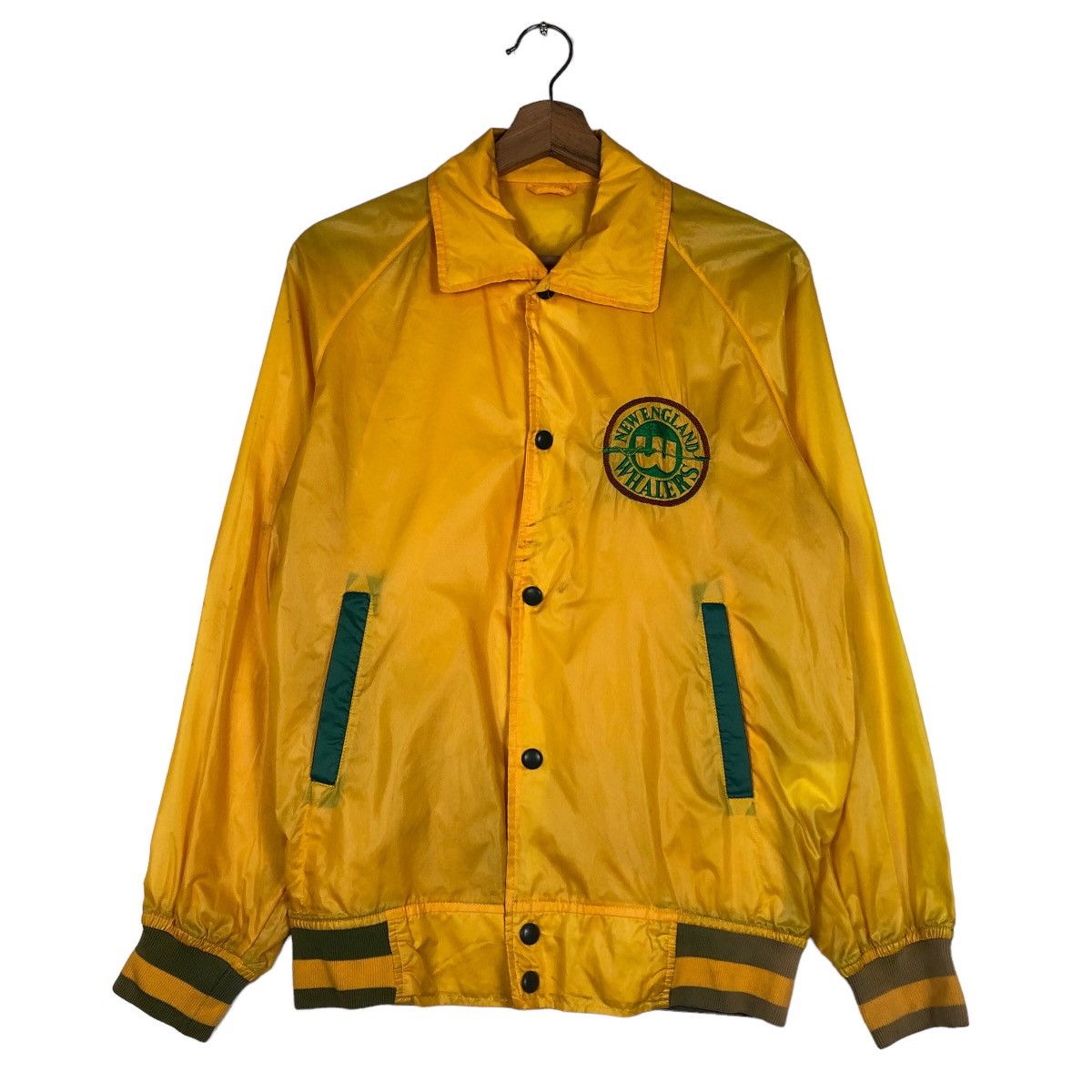 Japanese Brand 🔥Vintage Bomber Jacket New England Whales Big Logo Size US M / EU 48-50 / 2 - 1 Thumbnail