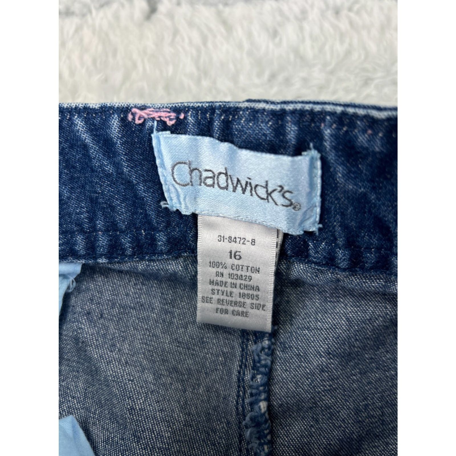 Vintage Chadwicks Jeans Womens 14 Blue Bootcut Medium Wash Mid Rise Cotton 29x28 Denim Regular Zip Belt Loops 5-Pocket Size 36" / US 14 / IT 50 - 3 Thumbnail