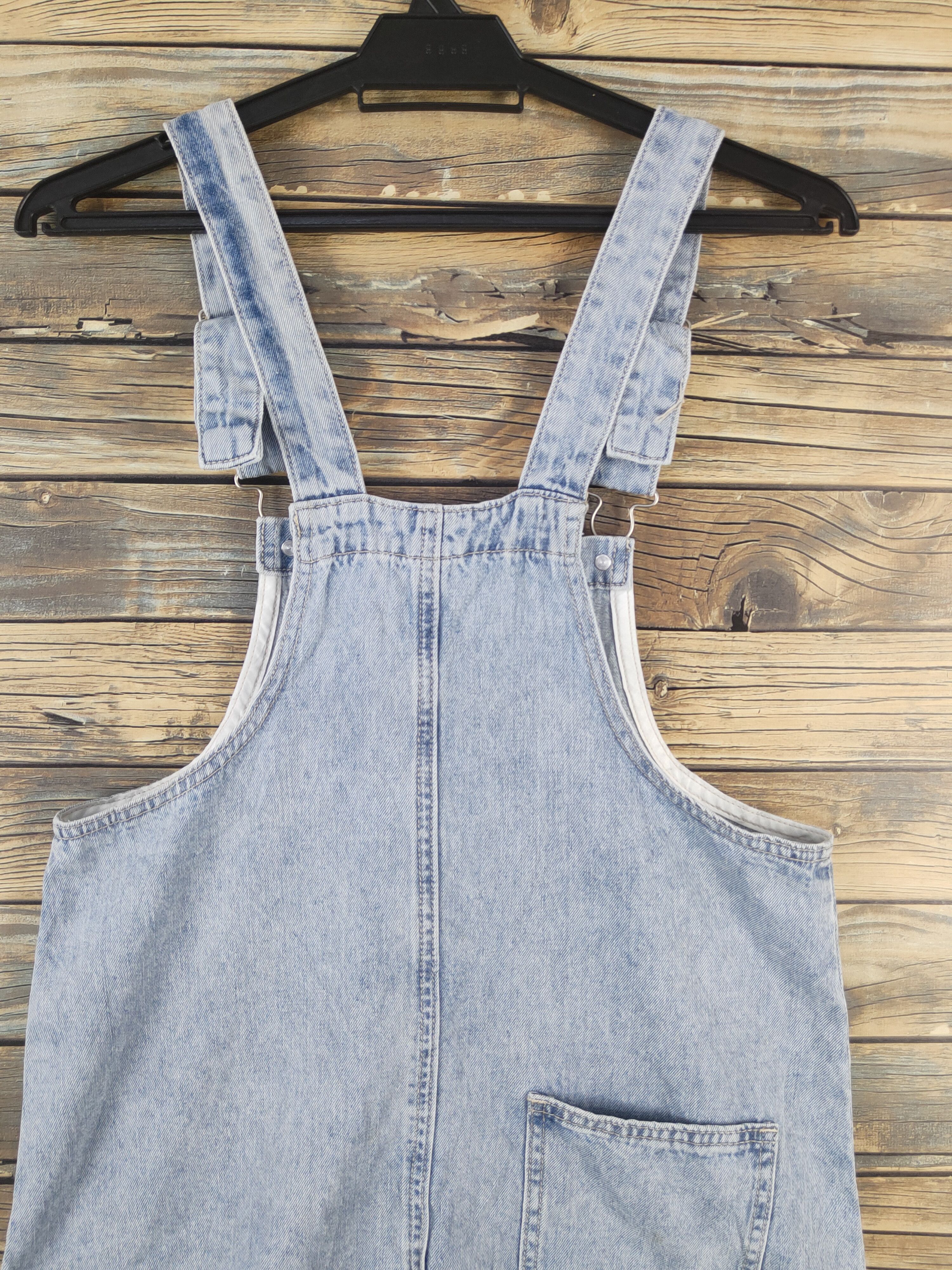 Japanese Brand × Vintage rare item by 7.Modifier Light Blue Denim Skirt Jumpsuits Size 33" - 7 Thumbnail