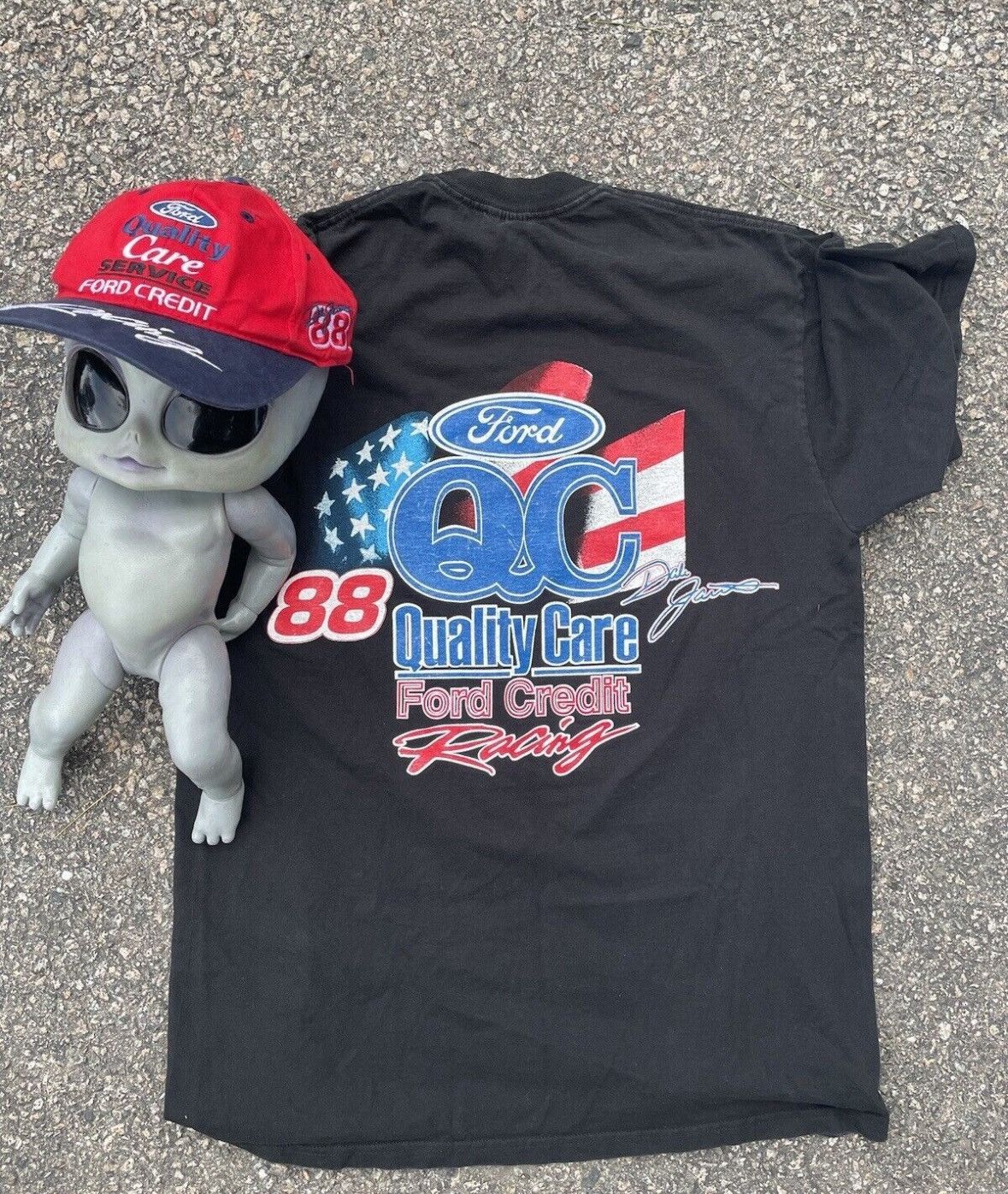 NASCAR × Vintage BUNDLE 1994 Vintage Dale Jarrett Ford NASCAR Shirt Hat Size US L / EU 52-54 / 3 - 2 Thumbnail