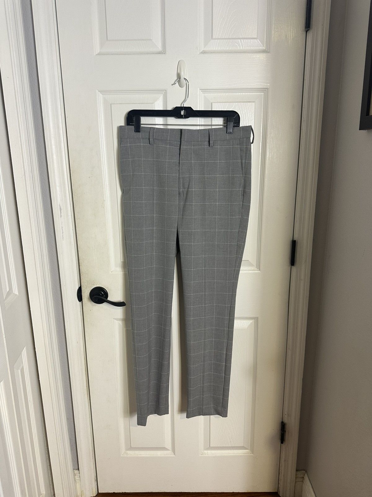 H&M Mens Striped Plaided Light Grey Dress Pants Size 31 H&M Size US 31 - 5 Thumbnail