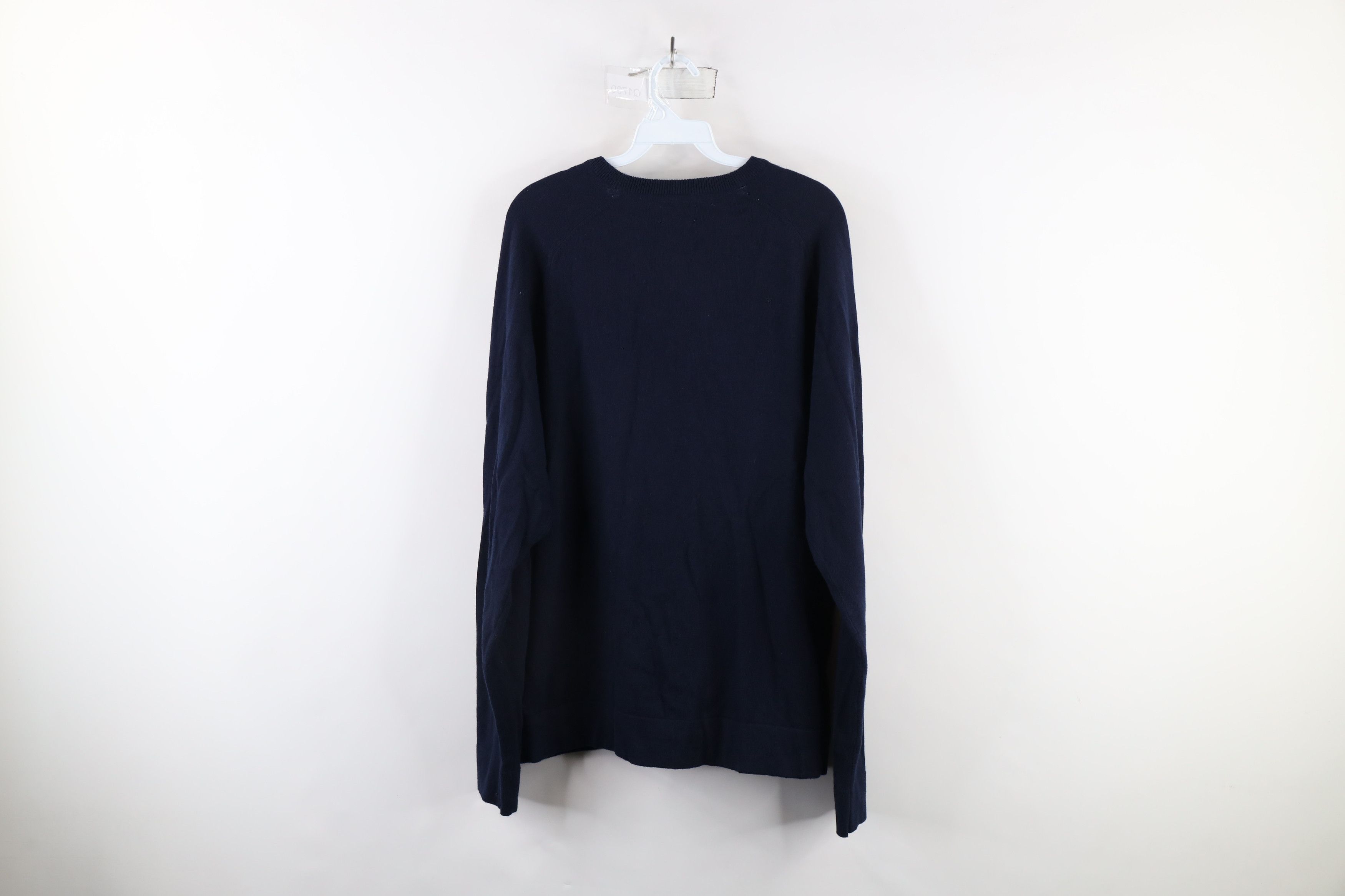 L.L. Bean × Vintage Vintage LL Bean Cashmere Blend Knit V-Neck Sweater Navy Blue Size US L / EU 52-54 / 3 - 6 Thumbnail