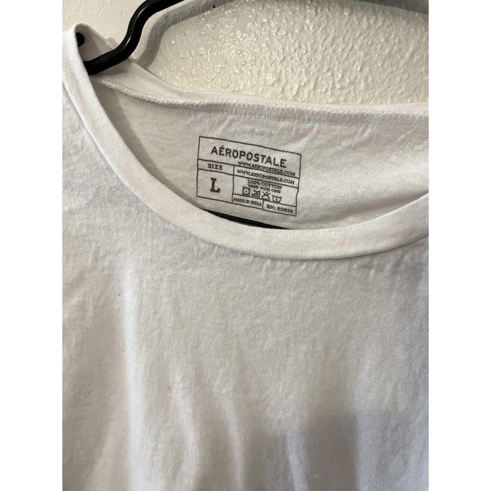 Aeropostale VINTAGE Aeropostale Shirt Men L White Solid 90s Casual Tee Mens L White Aeropostale Shirt Size US L / EU 52-54 / 3 - 2 Thumbnail