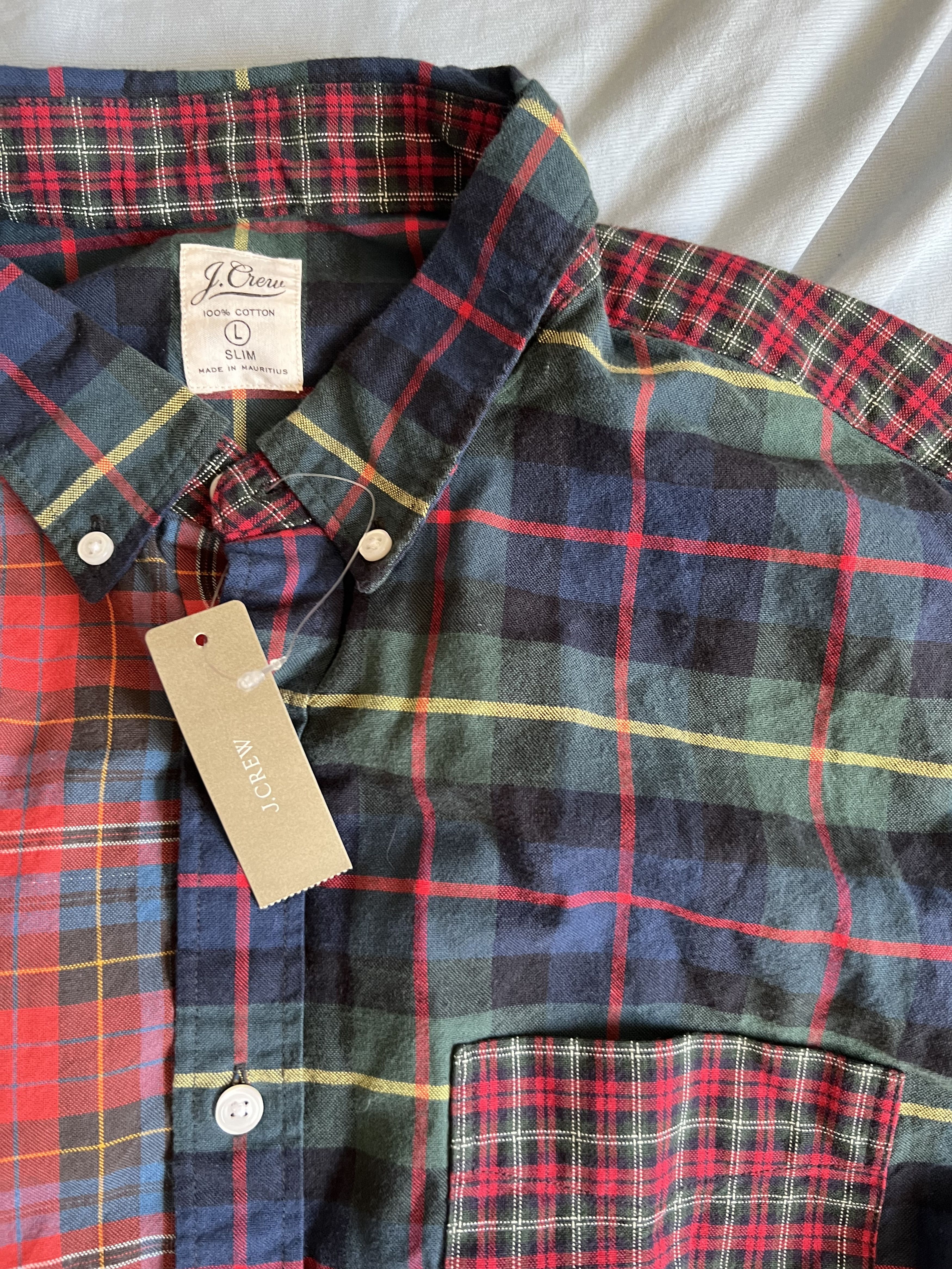 J.Crew J. Crew Tartan Patchwork shirt large slim fit $98 Size US L / EU 52-54 / 3 - 1 Thumbnail