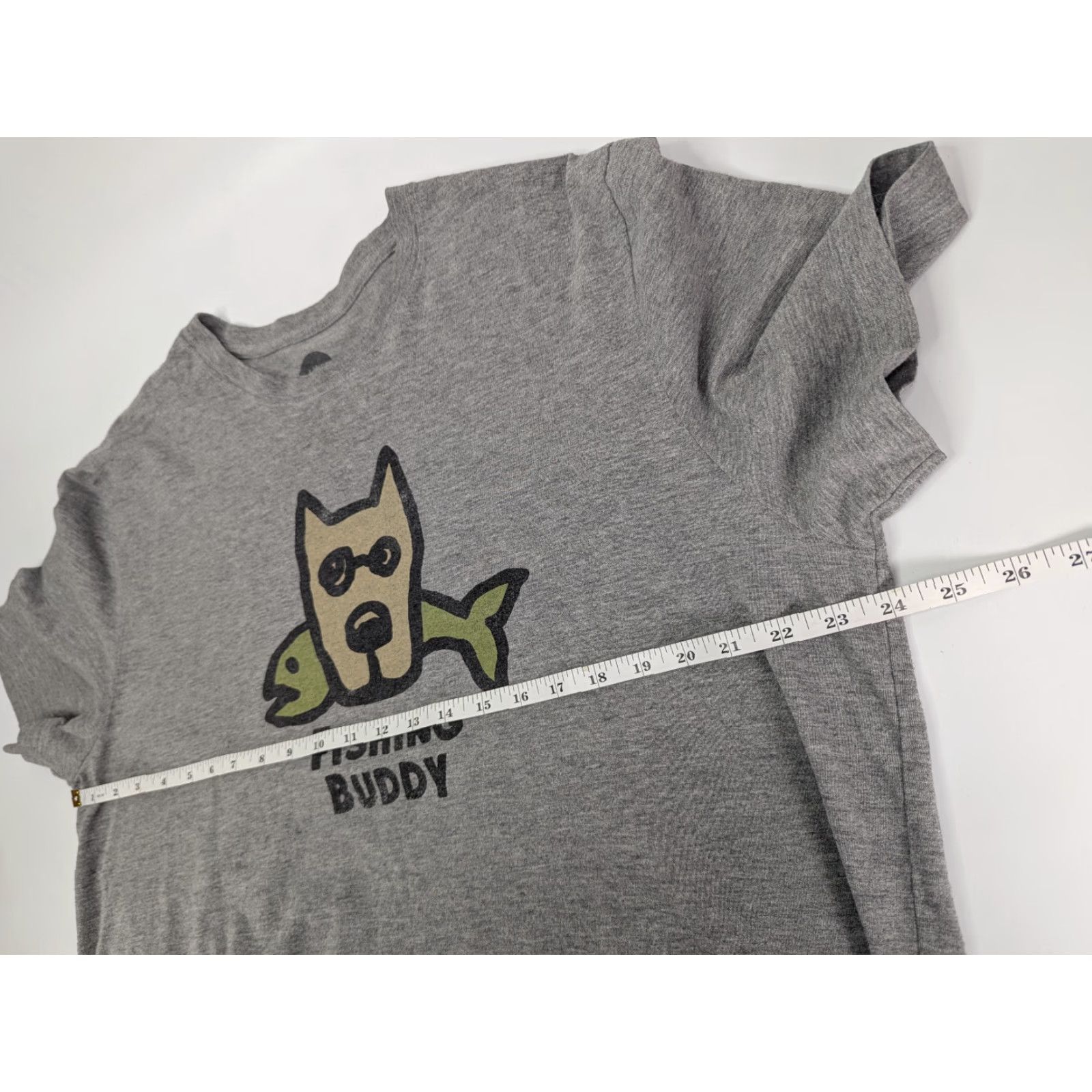 Life is Good Life is Good T Shirt Mens XL Grey Fishing Buddy Crusher Tee Casual Crew Neck Size US XL / EU 56 / 4 - 5 Thumbnail