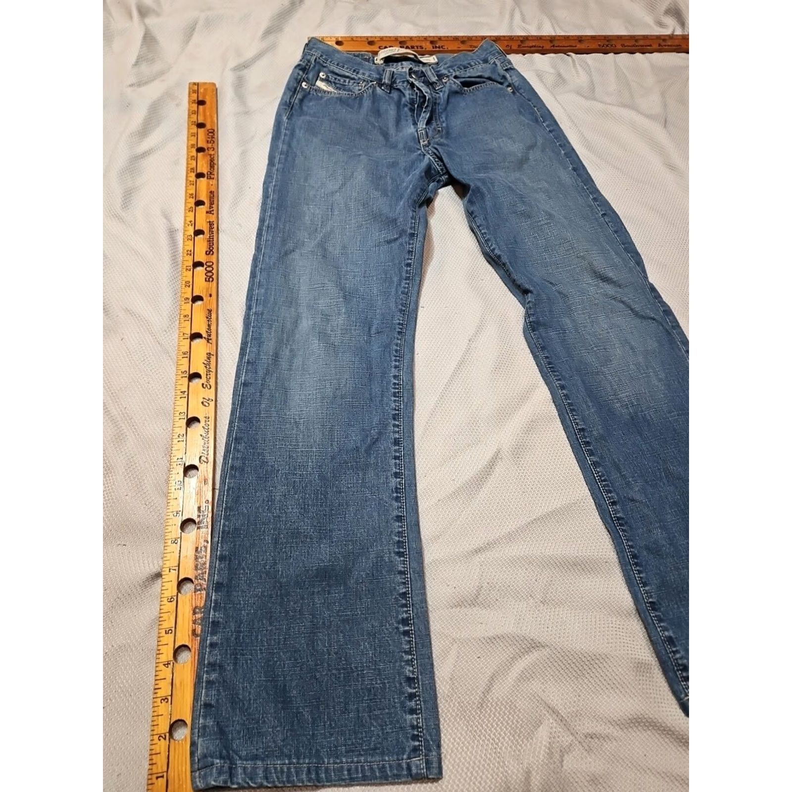 Diesel DIESEL Kulter Jeans Mens Size 27 Blue Denim Straight Buttonfly Pants Trouser Size US 27 - 5 Thumbnail