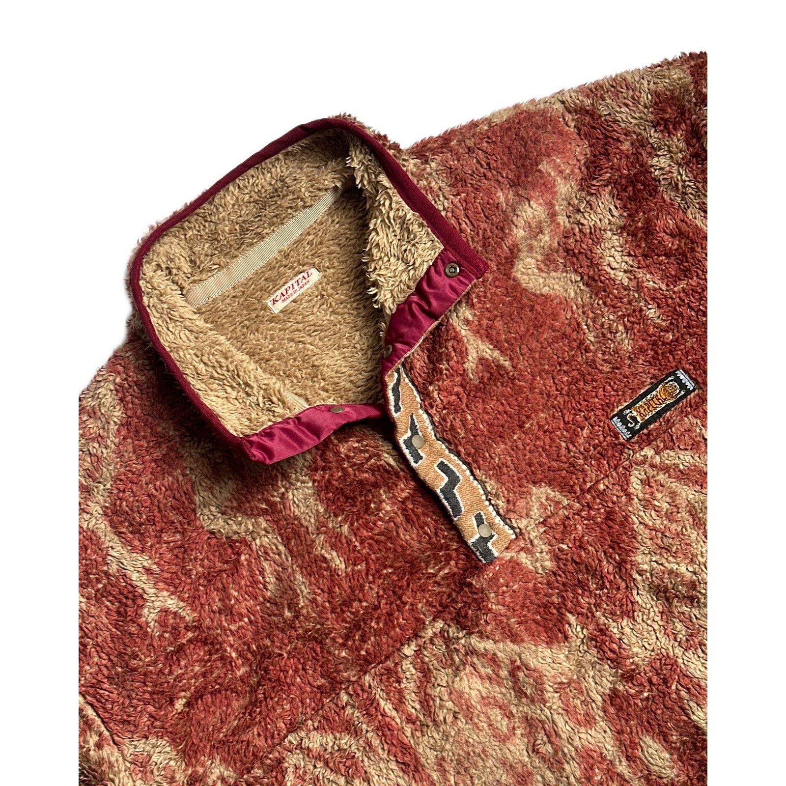 Kapital Kapital Java Kasuri Fleece Pullover Size US L / EU 52-54 / 3 - 2 Thumbnail