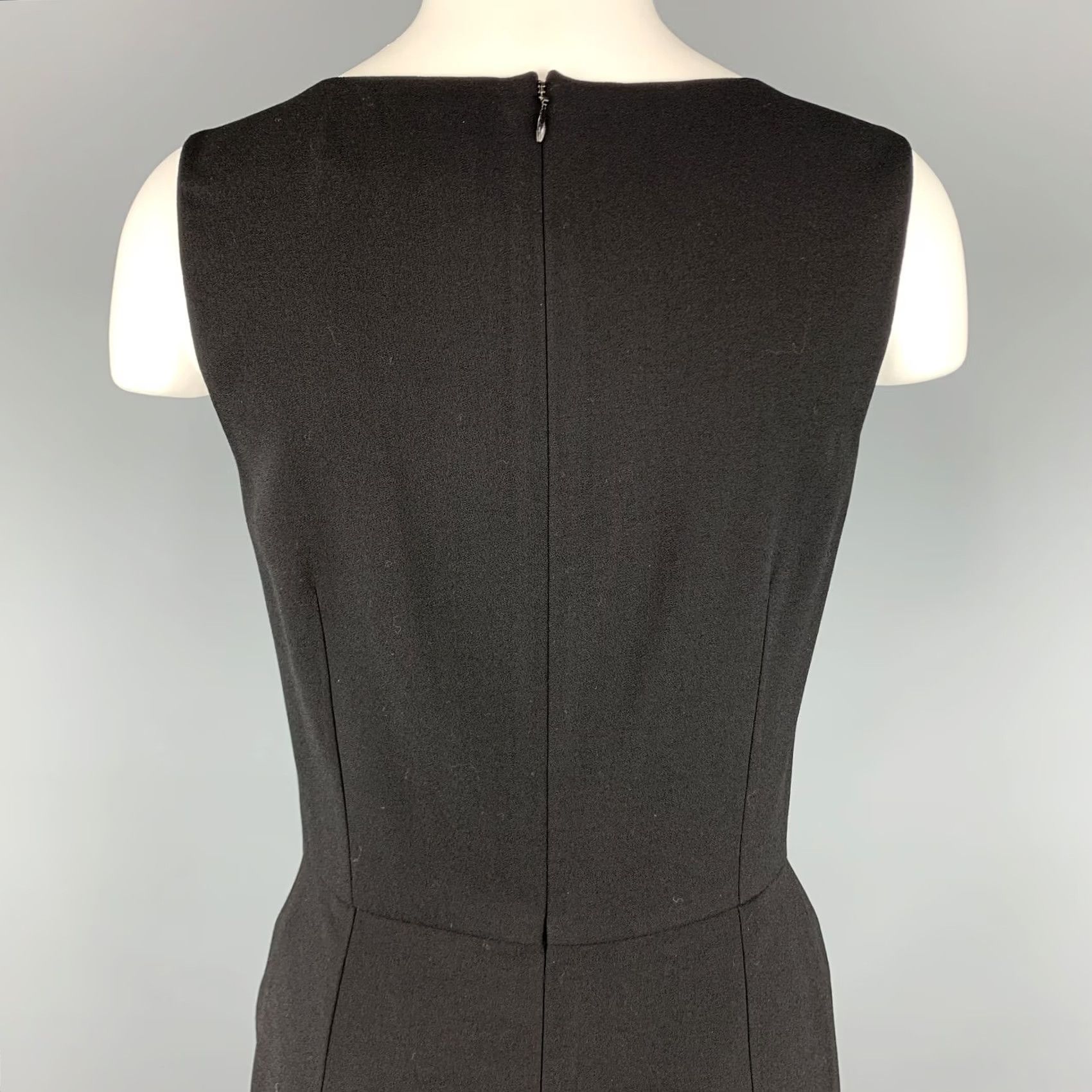 Yves Saint Laurent YVES SAINT LAURENT Size 6 Black Wool Blend Shift Dress Size M / US 6-8 / IT 42-44 - 5 Thumbnail