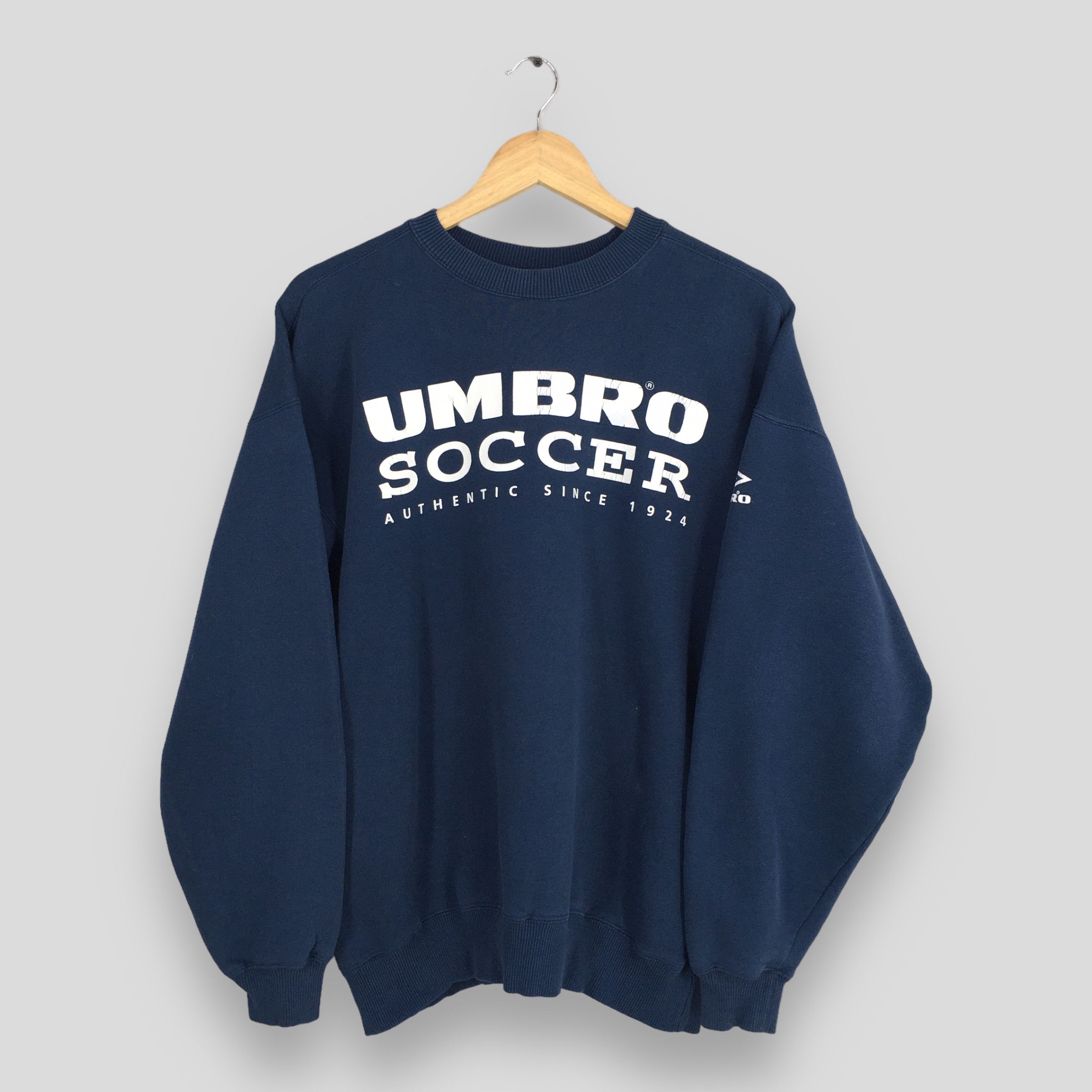 Vintage Umbro Soccer Sportswear Blue Sweatshirt Medium