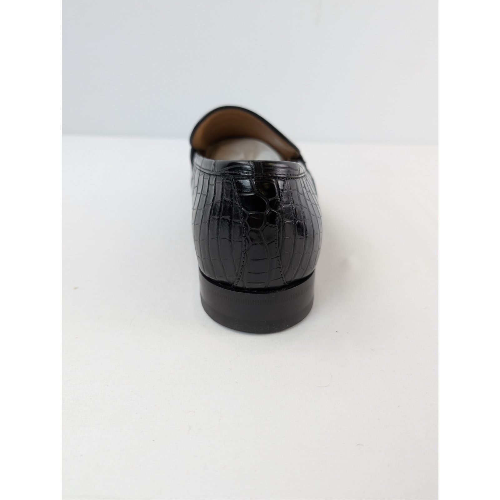 Gucci o1rshd1 Sukey Logo Crocodile Dress Loafers Shoe Boots Black Size US 10 / EU 43 - 16 Thumbnail