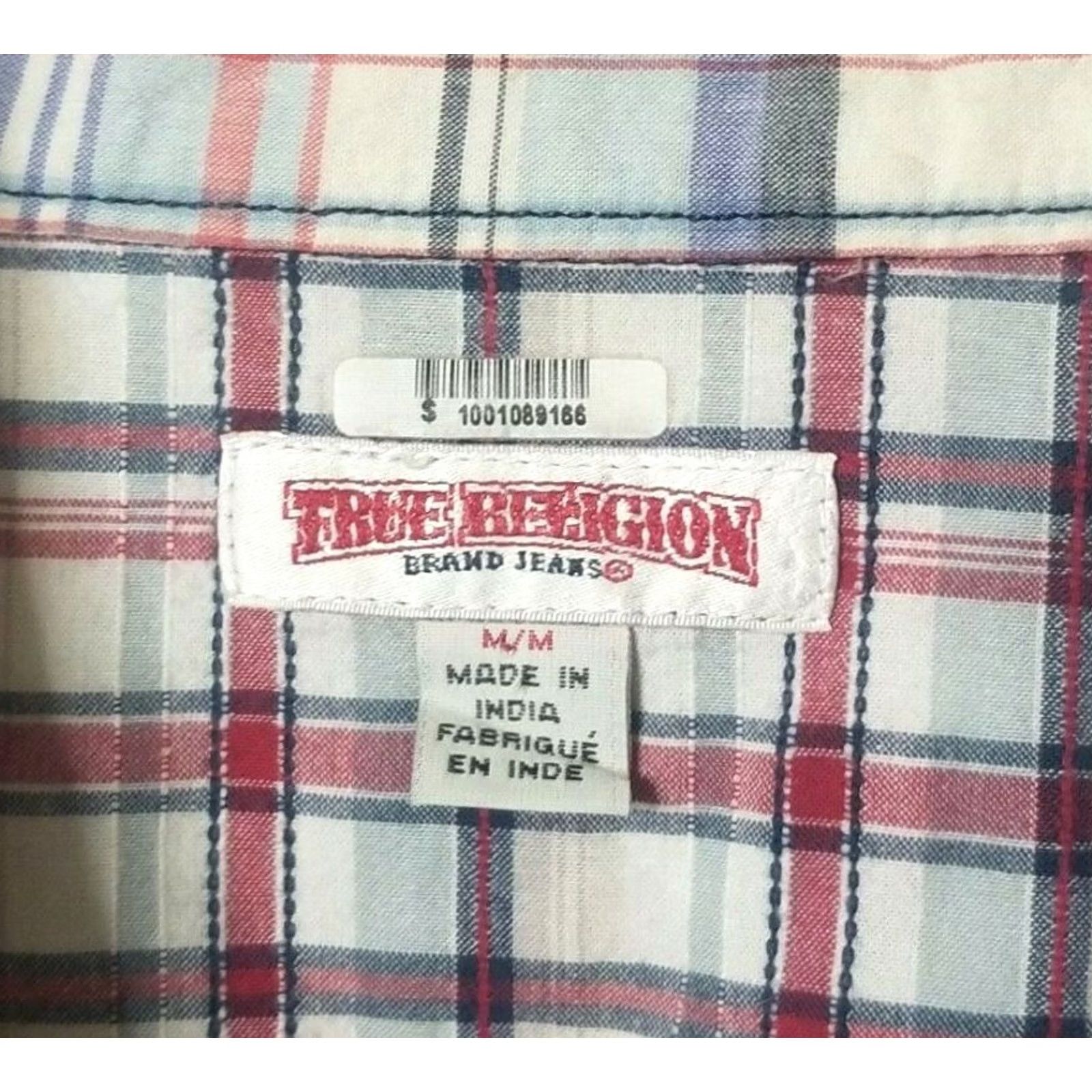 True Religion True Religion Mens M Western Pearl Snap Shirt Button Up Plaid Short Sleeve Size US M / EU 48-50 / 2 - 5 Thumbnail