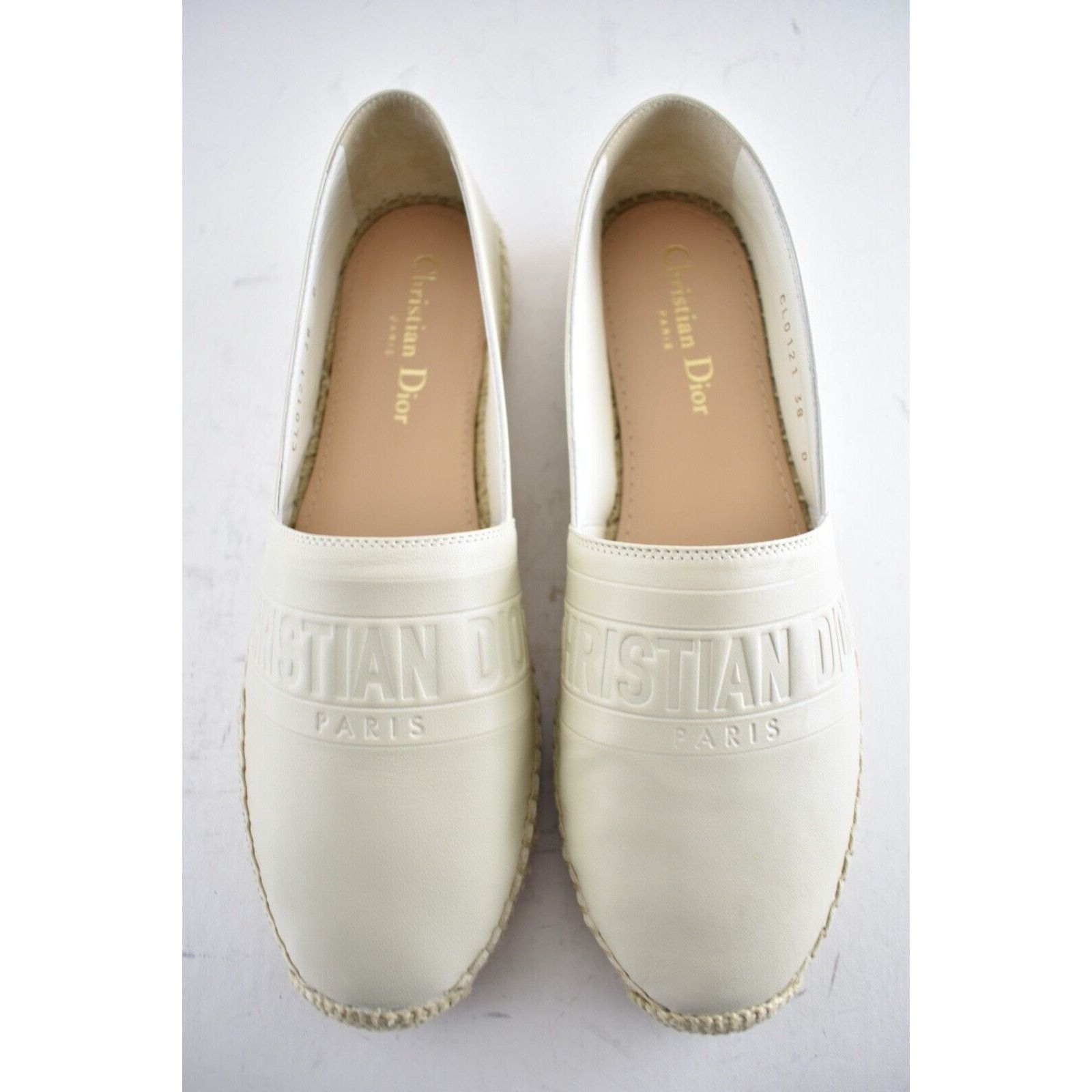 Dior Granville Lambskin Logo Embroidered Espadrille Flat 40.5 Size US 10.5 / IT 40.5 - 6 Thumbnail