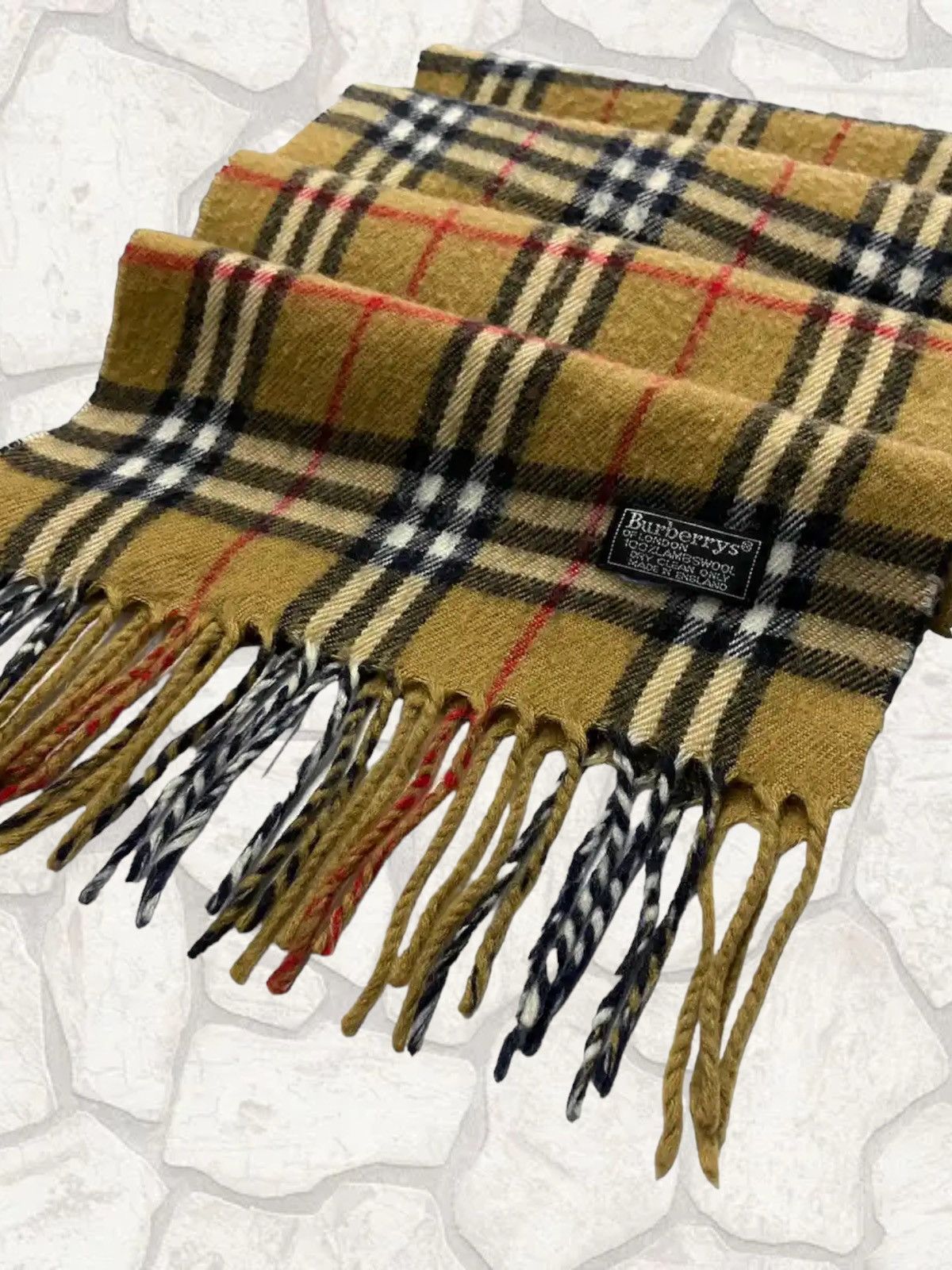 Burberry × Vintage Vintage Burberrys Nova Check Cashmere Muffler Scarf Size ONE SIZE - 4 Thumbnail