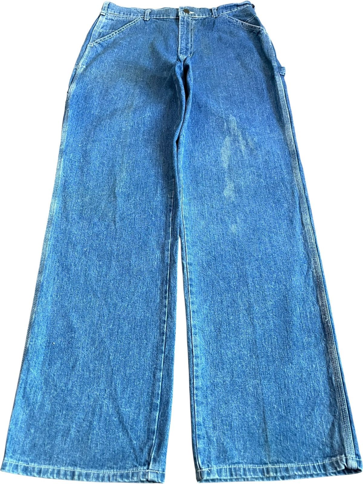 Fubu Vintage Japanese Brand Carpenter Workwear Baggy Jeans Size US 33 - 2 Thumbnail