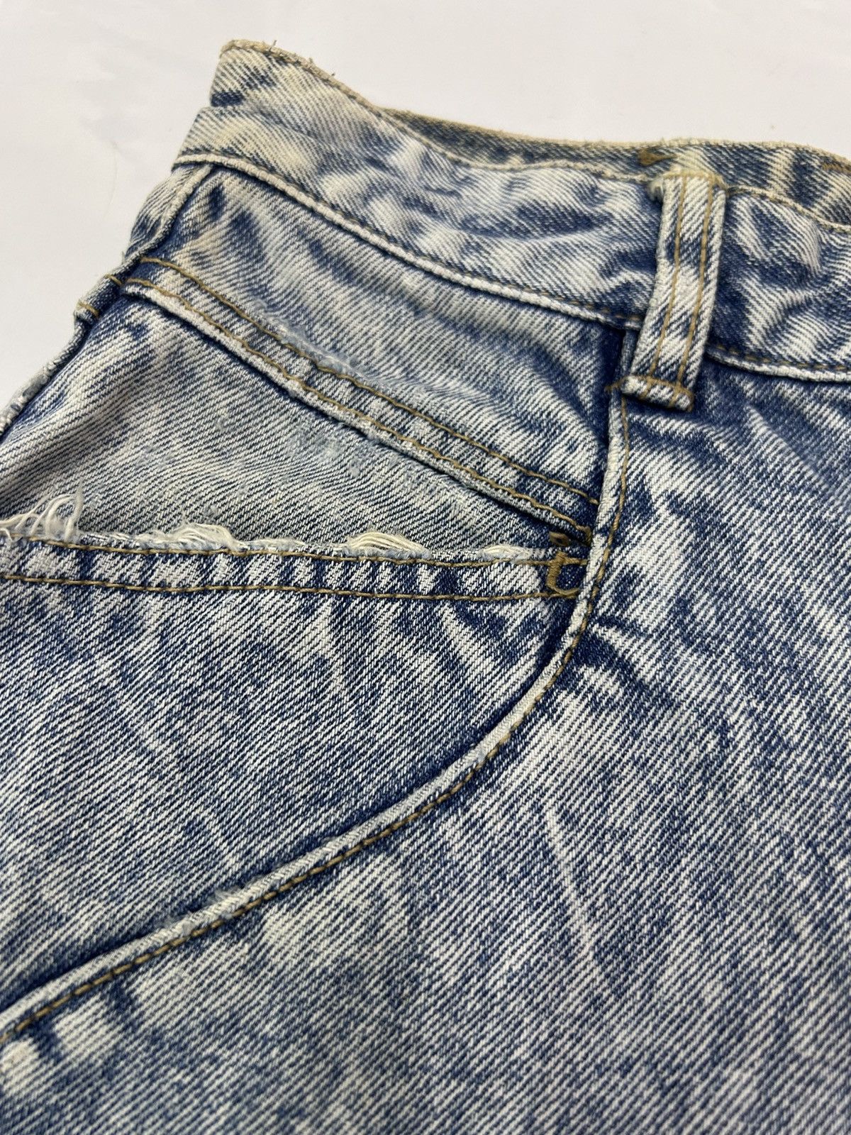 Japanese Brand × Vintage 💥Vintage Japanese Denim Mud Wash Ripped Jeans Size US 27 - 14 Thumbnail