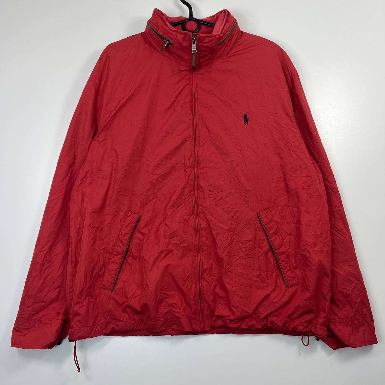Polo Ralph Lauren Mens Red Lightweight Jacket Full Zip Sz L