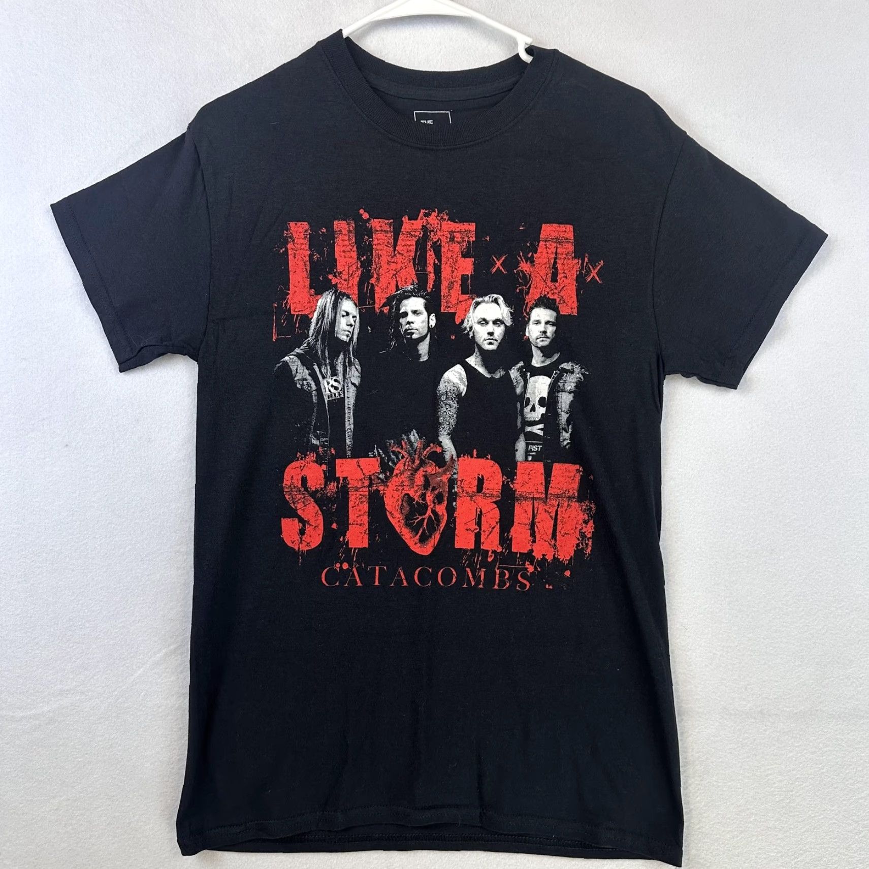Vintage Like A Storm Shirt Mens Small Black Catacombs Band Tour Concert Hard Rock Tee Size US S / EU 44-46 / 1 - 2 Thumbnail