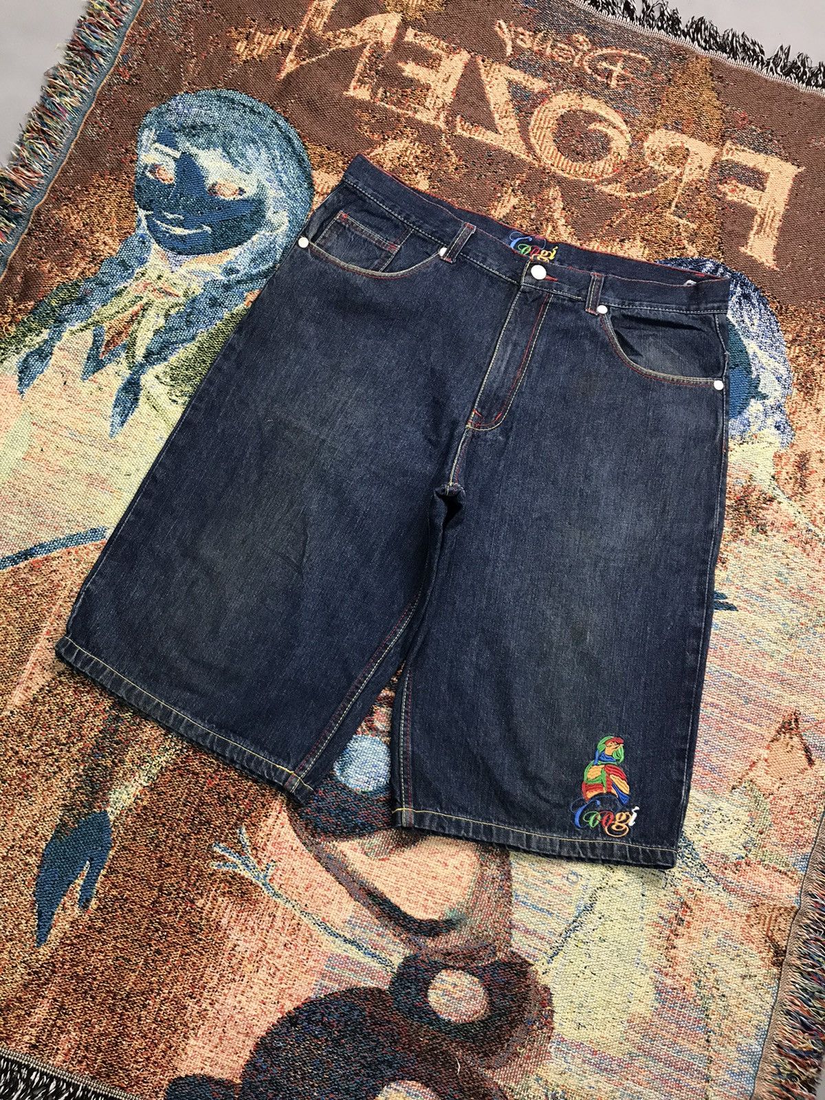 Coogi Vintage Coogi crazy bird embroidered denim jort Size US 40 / EU 56 - 3 Thumbnail