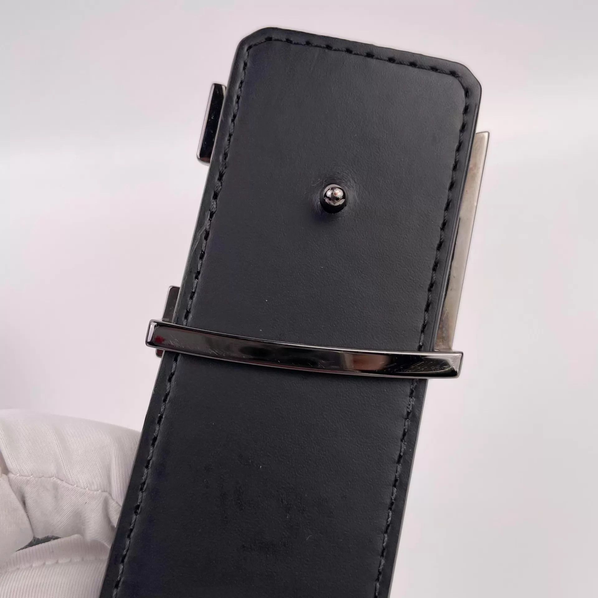 Louis Vuitton LV Monogram Belt Black 90/36 Size ONE SIZE - 5 Thumbnail