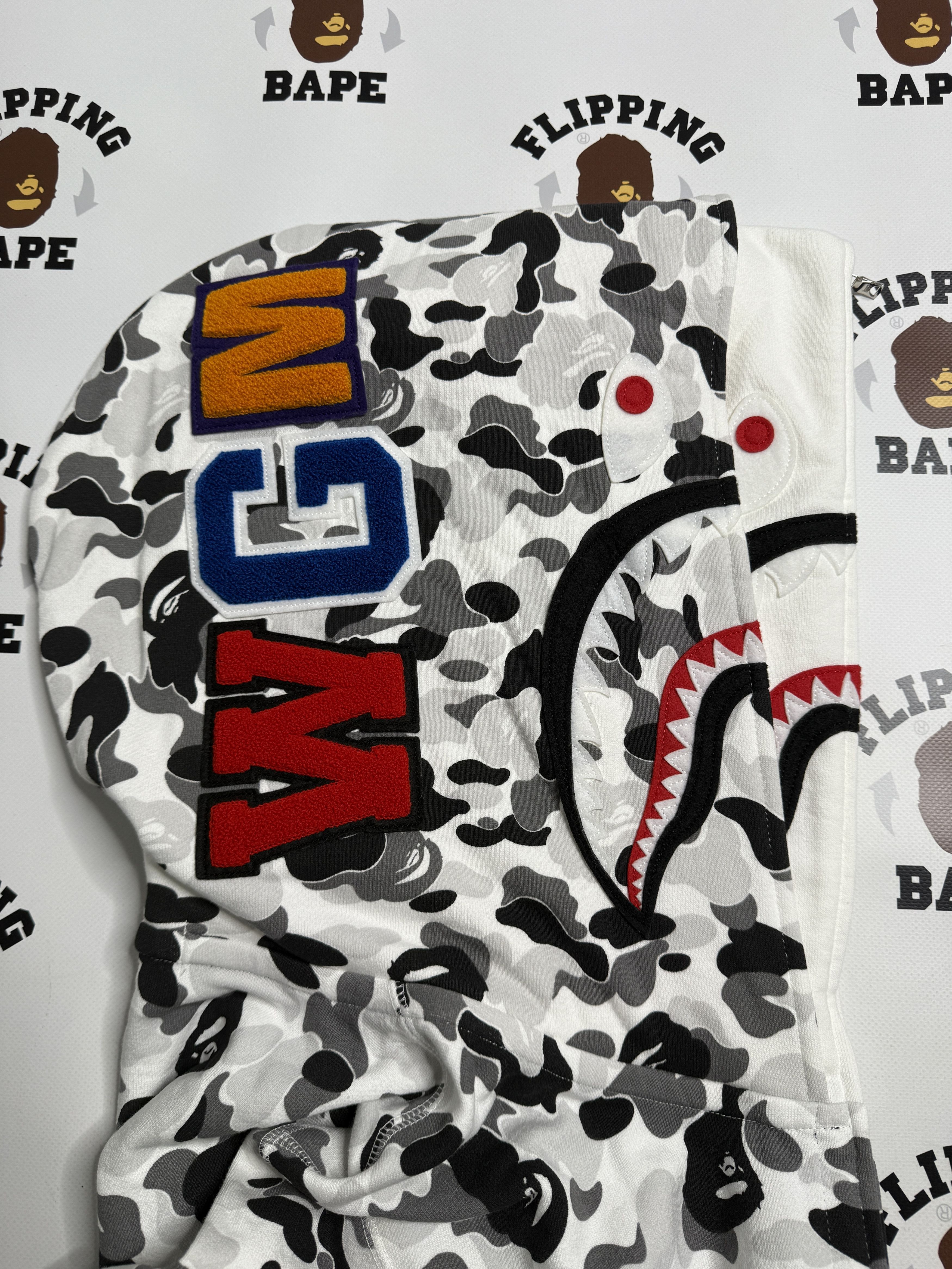 Bape BAPE ABC CAMO DOUBLE SHARK FULL ZIP HOODIE Size US XL / EU 56 / 4 - 4 Thumbnail