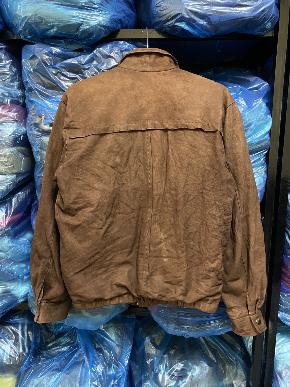 Other Vintage Brown Suede Bomber Jacket - Classic 90s Minimalist Size US L / EU 52-54 / 3 - 11 Thumbnail