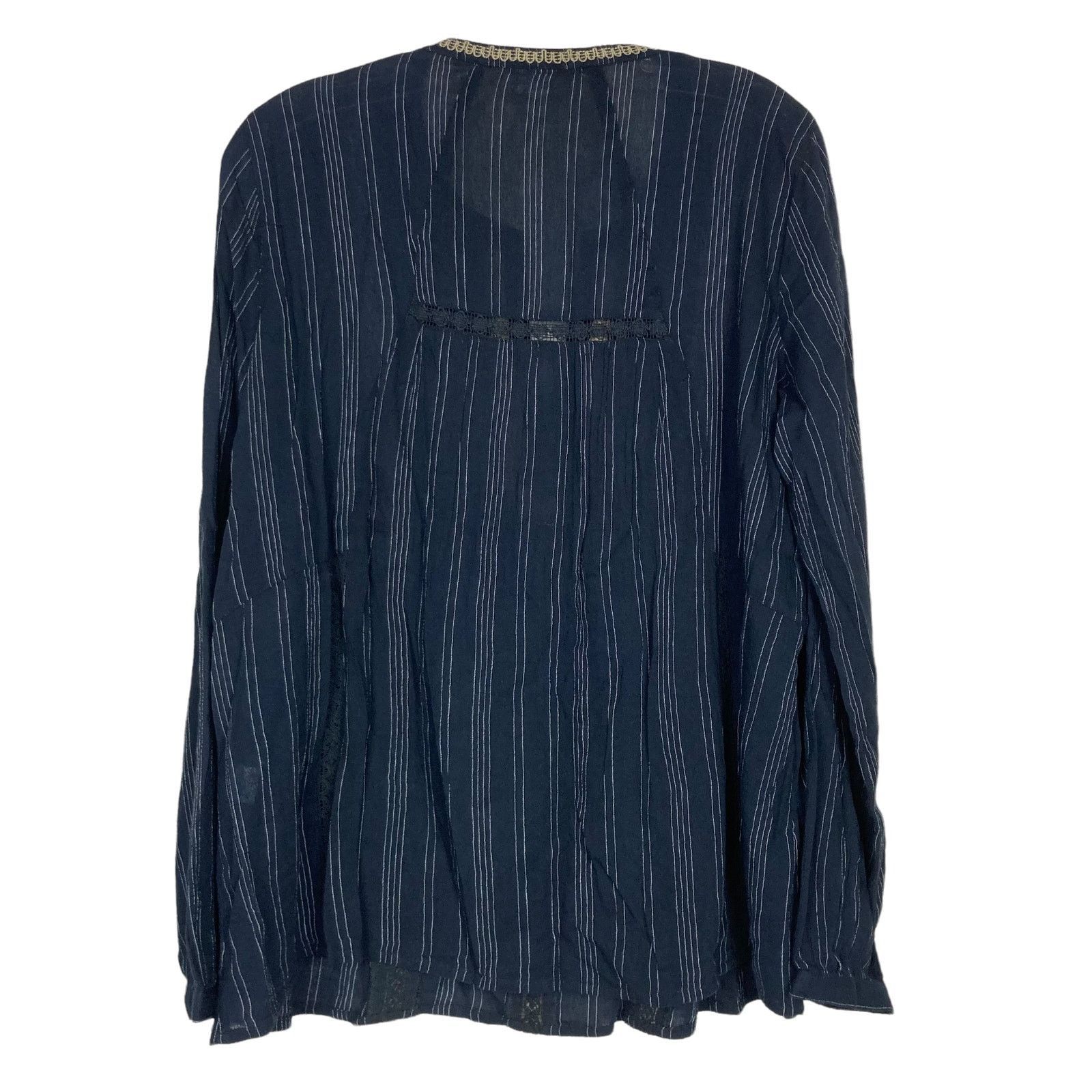 Other J. Jill Navy Blue Embroidered Peasant Blouse Sz S Size S / US 4 / IT 40 - 4 Thumbnail