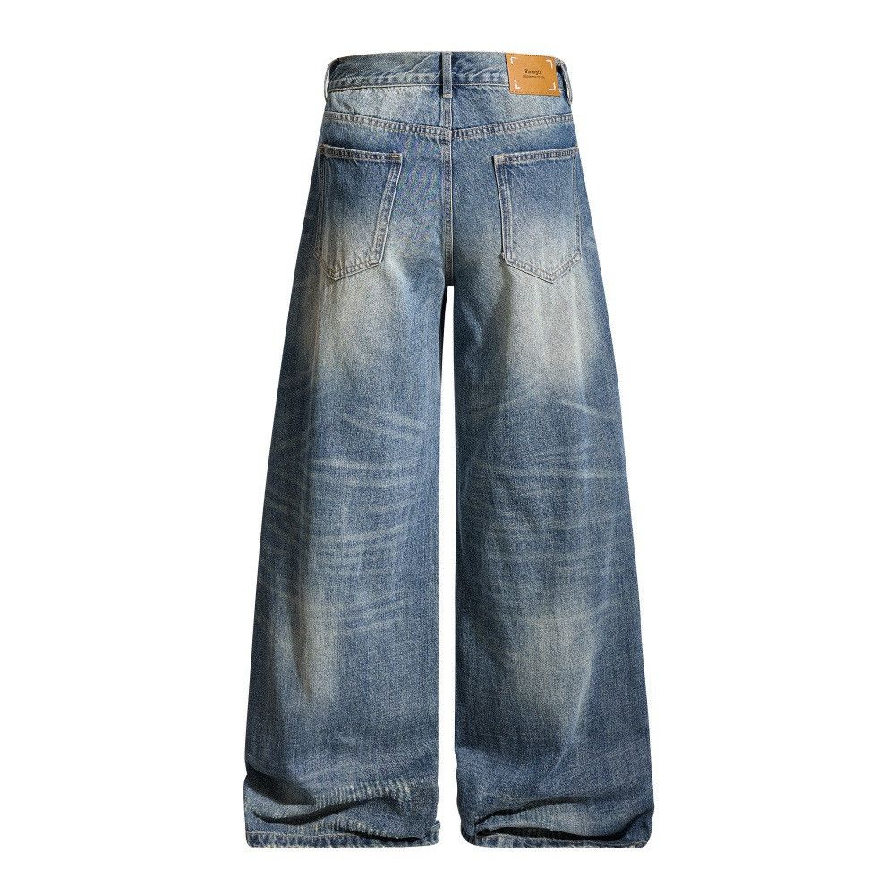Vintage Punk washed men's distressed loose jeans y2k Size US 32 / EU 48 - 2 Thumbnail