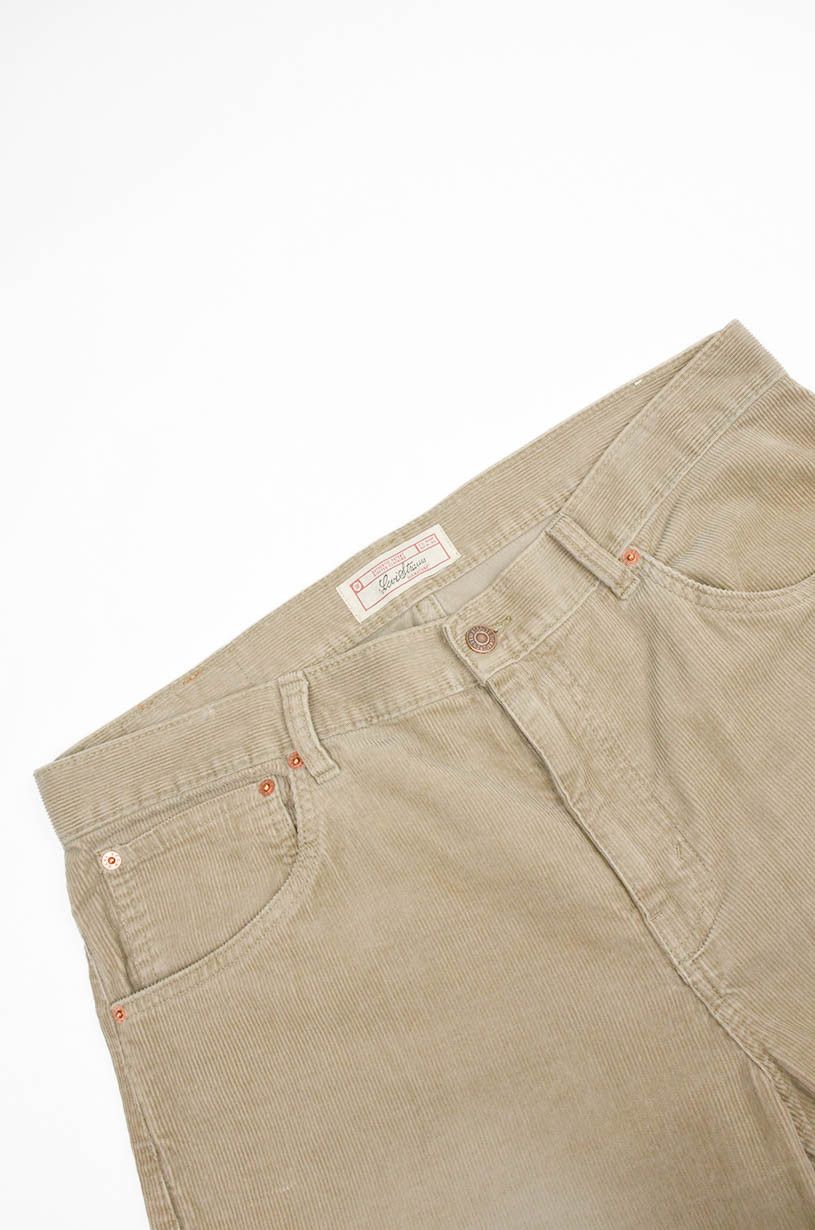 Levi's Levi’s Signature Beige Corduroy Pants – Straight Fit 33x34 Size US 33 - 3 Thumbnail