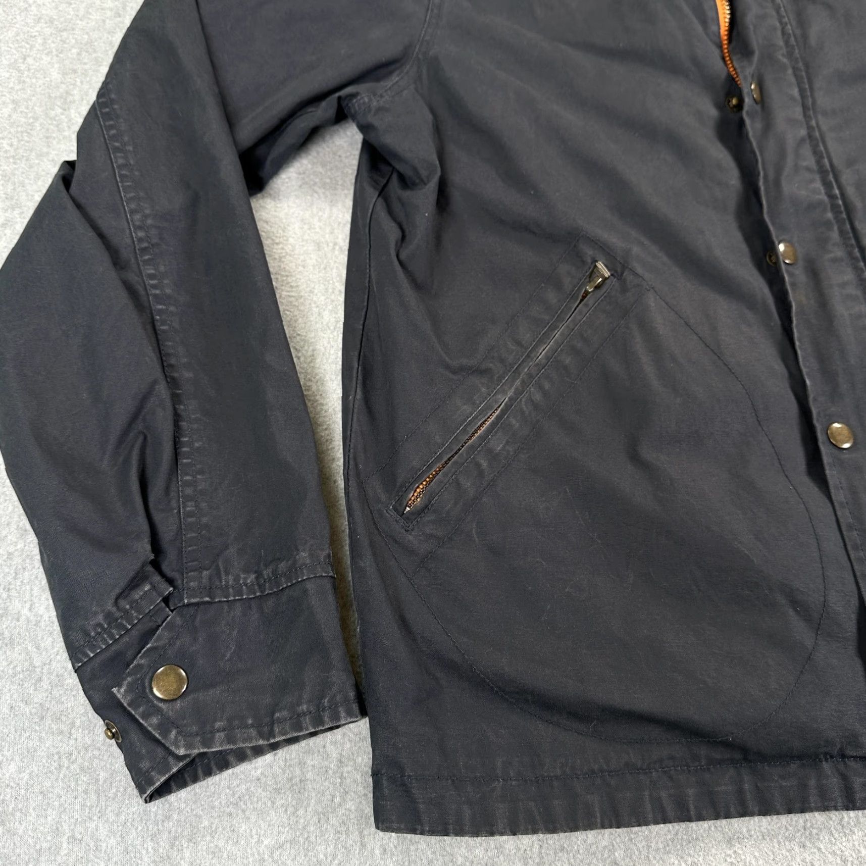 Vintage Jack Spade Jacket Mens L Blue Waxed Cotton Canvas Full Zip Outdoor M231 Windbreaker Weathergear Pockets Zipped 100% Cotton" Size US L / EU 52-54 / 3 - 5 Thumbnail