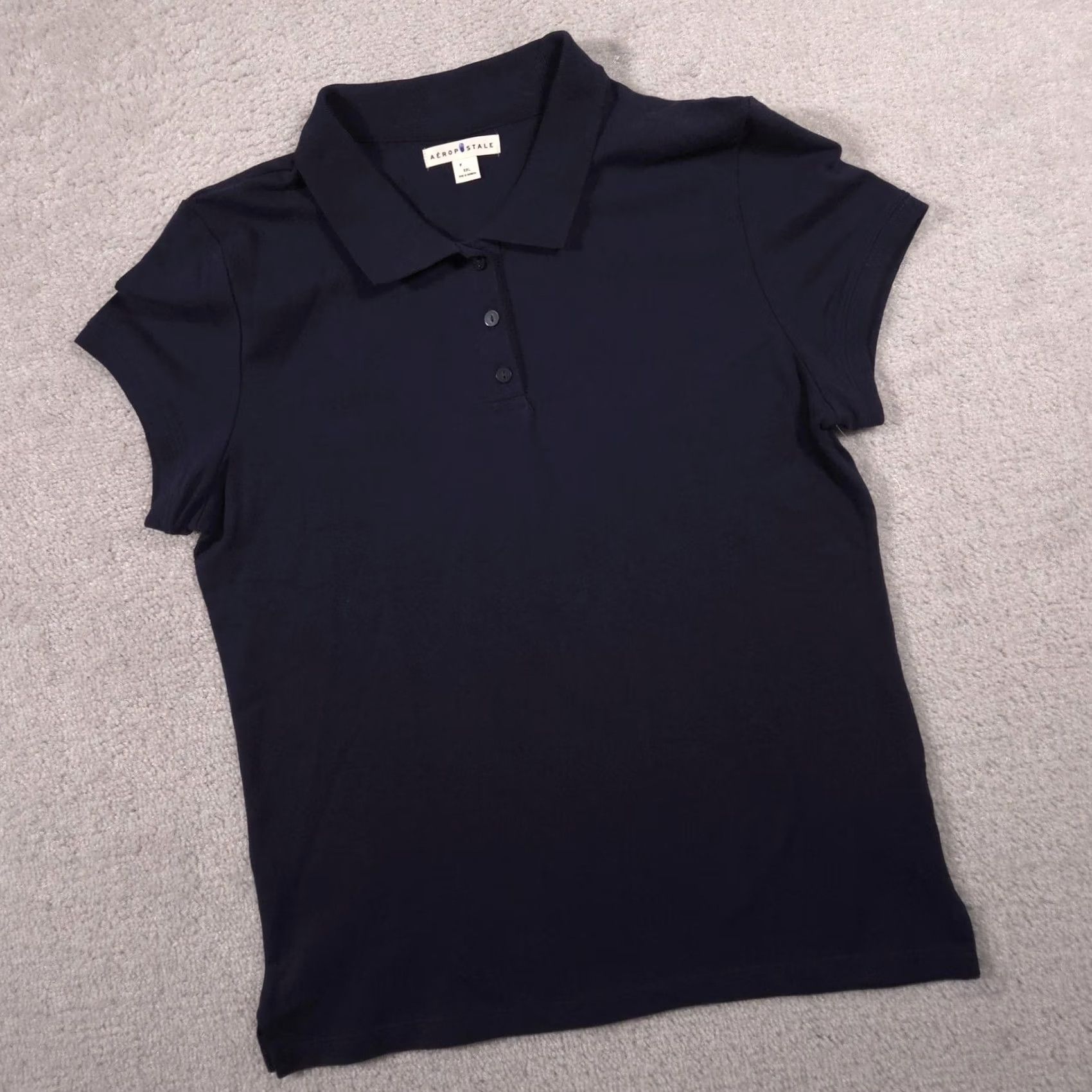 Vintage Aéropostale Polo Shirt XXL Blue Collar Short Sleeve Polo Shirt Juniors Womens XXL Blue Size XXL / US 16-18 / IT 52-54 - 2 Thumbnail
