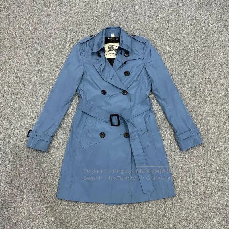 Burberry Burberry Women's Sky Blue Trench Coat. Size M / US 6-8 / IT 42-44 - 1 Thumbnail