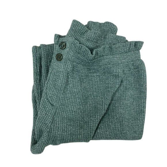 MONROW Monrow Cactus Green Thermal Elastic Waist Sweats Size 26" / US 2 / IT 38 - 5 Thumbnail