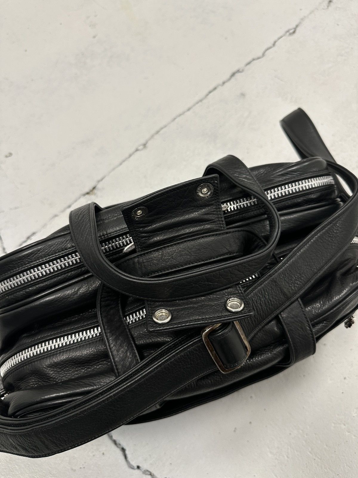 Chrome Hearts Chrome Hearts Fleur Silver Leather Patch Diaper Duffle Bag Size ONE SIZE - 14 Thumbnail