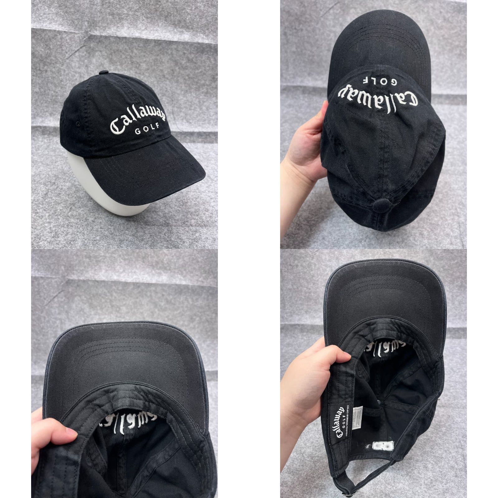 Callaway Callaway Baseball Cap Hat Strap Back Adult Black 100% Cotton Twill Outdoors Golf Golfer Mens Cap Size ONE SIZE - 8 Thumbnail