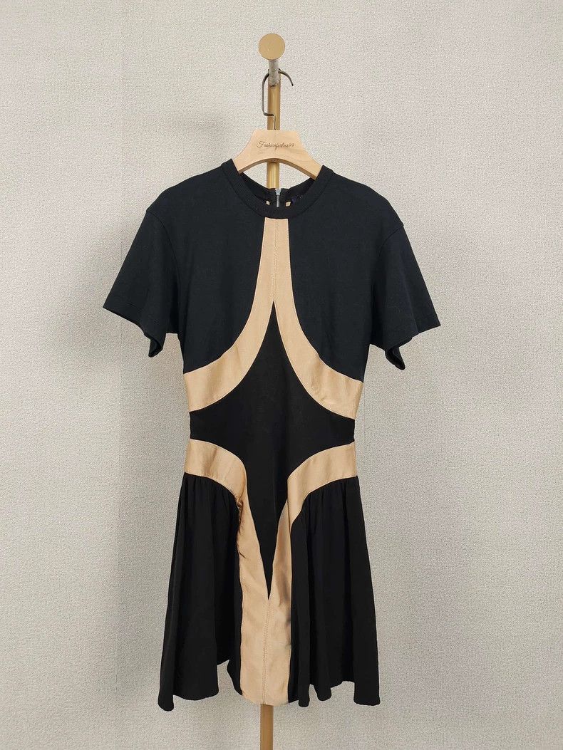 LV Black Paneled Waist Dress XS