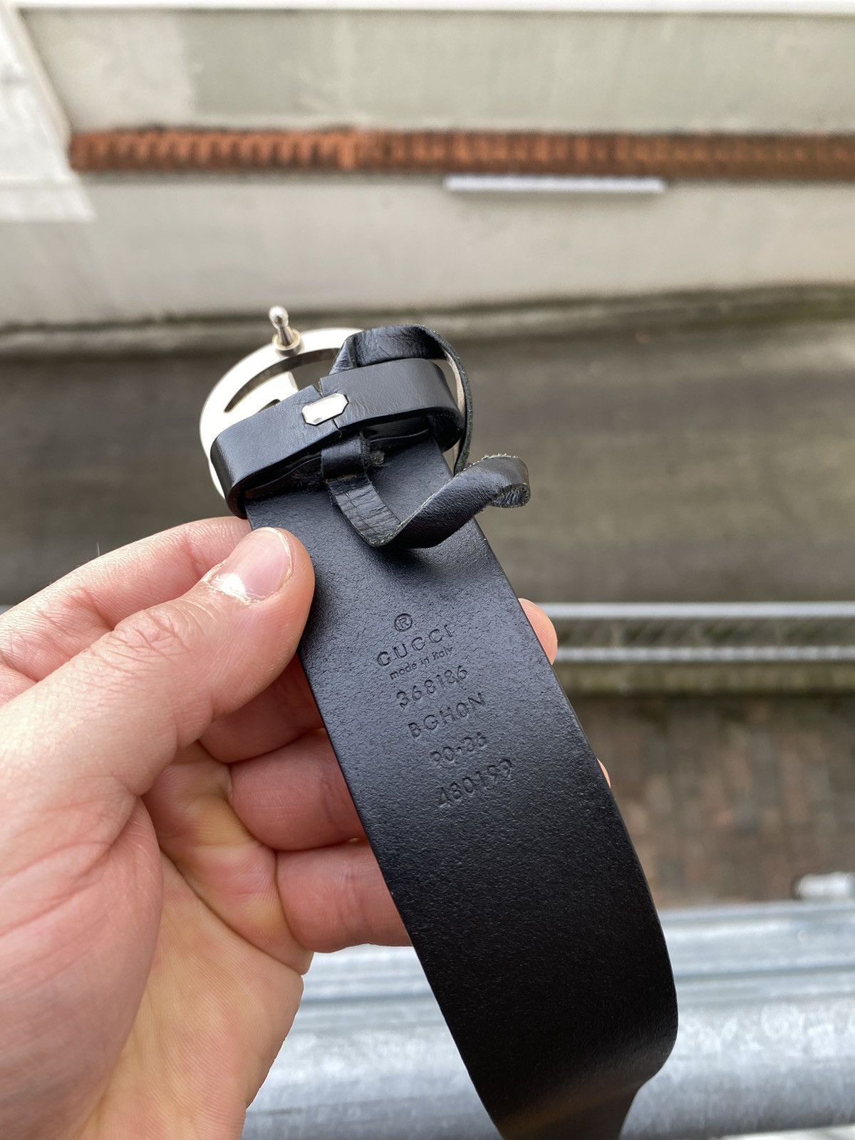 Gucci Leather belt Gucci Black men’s Size ONE SIZE - 9 Thumbnail