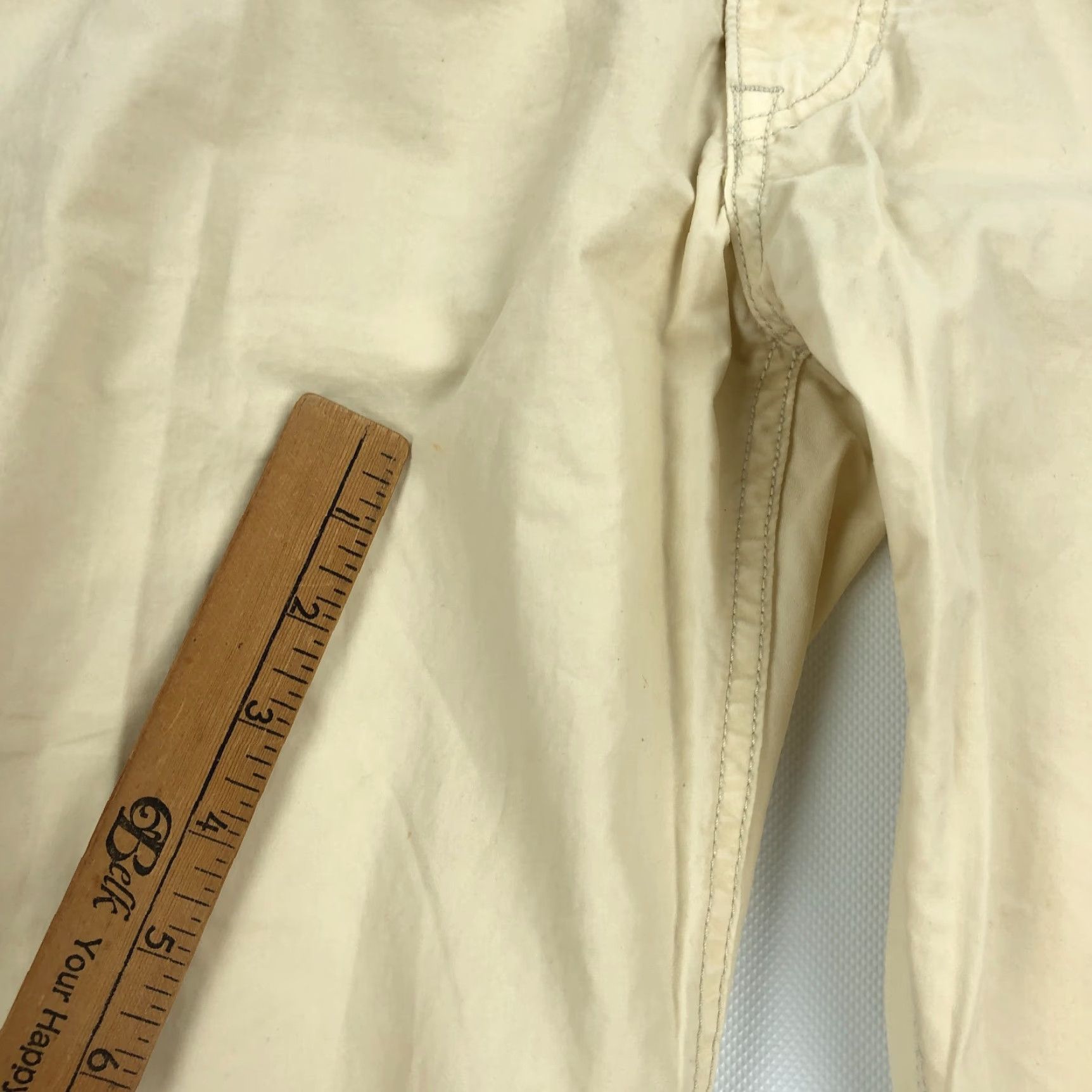 Polo Ralph Lauren Polo Ralph Lauren Jeans Slim 40x32 Varick Beige Distressed 5-Pocket Denim Men’s 40 Regular Medium Wash Varsity Vintage No Size US L / EU 52-54 / 3 - 6 Thumbnail