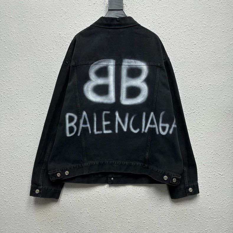 Balenciaga Balenciaga Double b graffiti LOGO spray painting and washi Size US XS / EU 42 / 0 - 2 Thumbnail