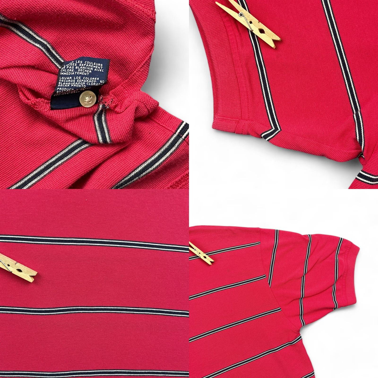 Tommy Hilfiger VINTAGE Tommy Hilfiger Polo Shirt Adult MEDIUM Pink Stripes 90s Crest Shirt Mens Size US M / EU 48-50 / 2 - 8 Thumbnail