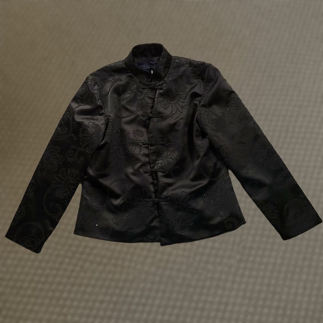 Vintage VINTAGE BellePointe Catherine Stewart Women's Beaded Jacket Black Medium Floral 90s American Mens Womens Girls Size M / US 6-8 / IT 42-44 - 1 Thumbnail