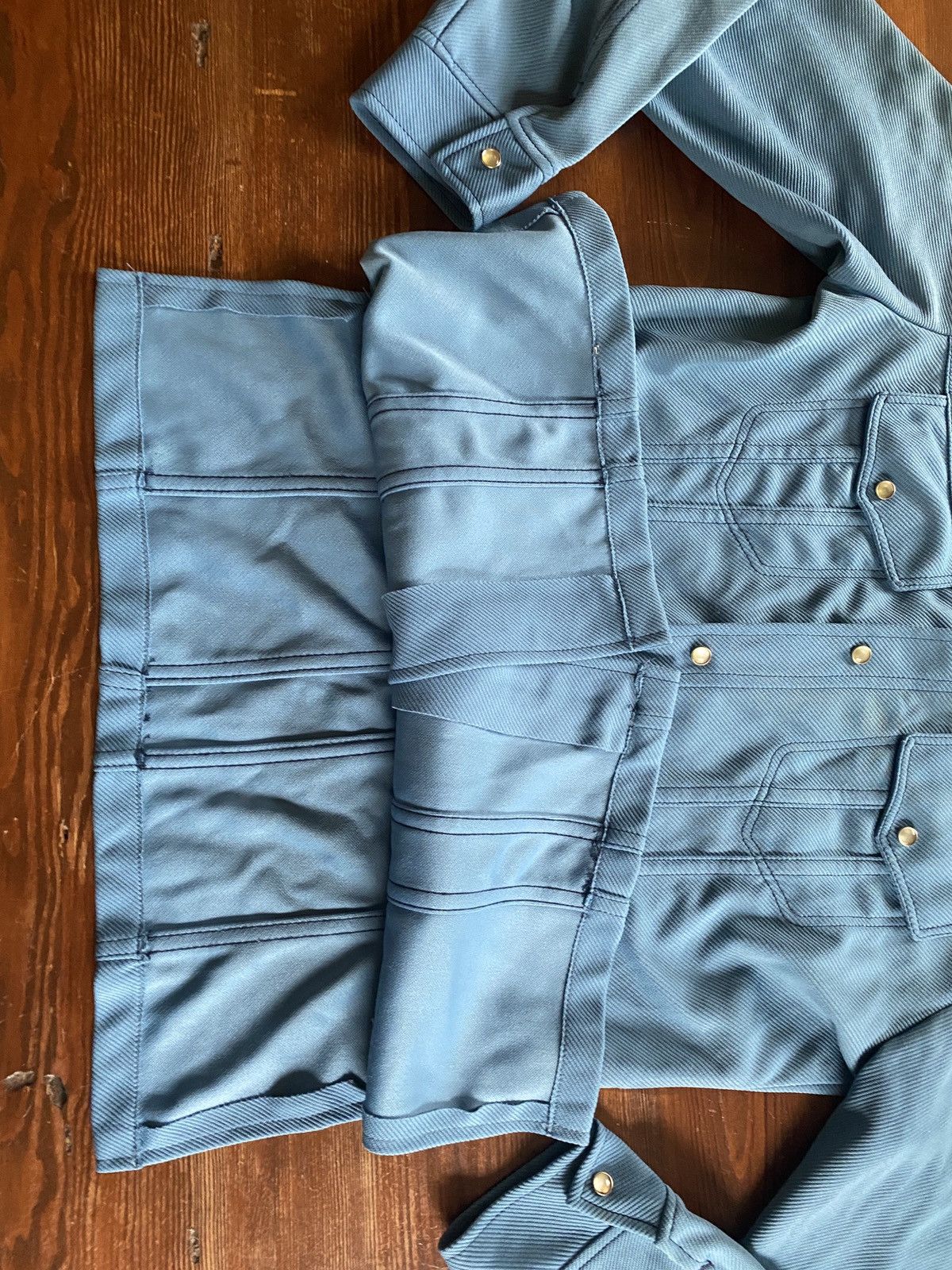 Wrangler Vintage 70’s Wrangler Blue Pearl Snap Button Up Size US M / EU 48-50 / 2 - 7 Thumbnail
