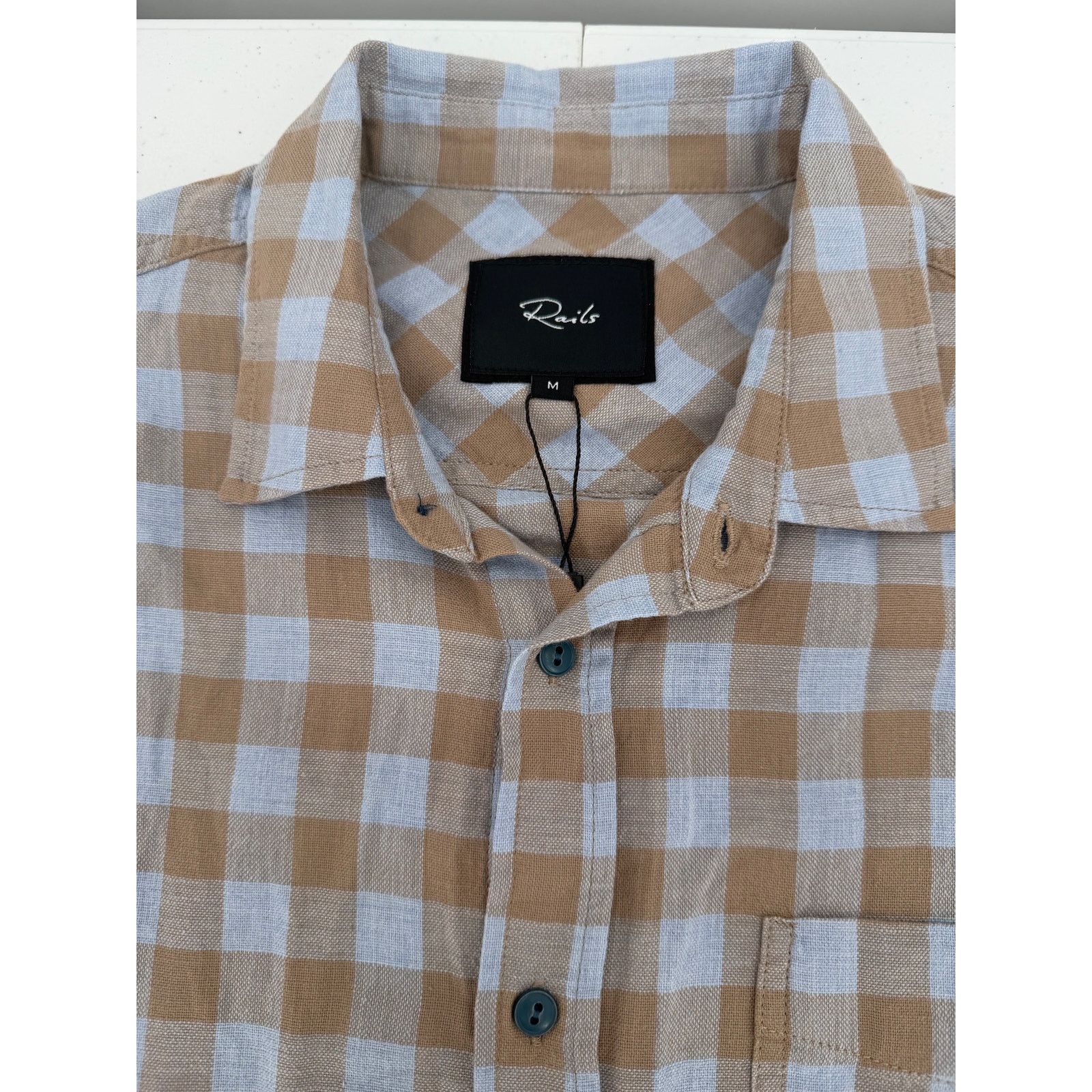Rails NWT Rails Wyatt Denim Paper Bag Heather Button Down Shirt Size US M / EU 48-50 / 2 - 2 Thumbnail