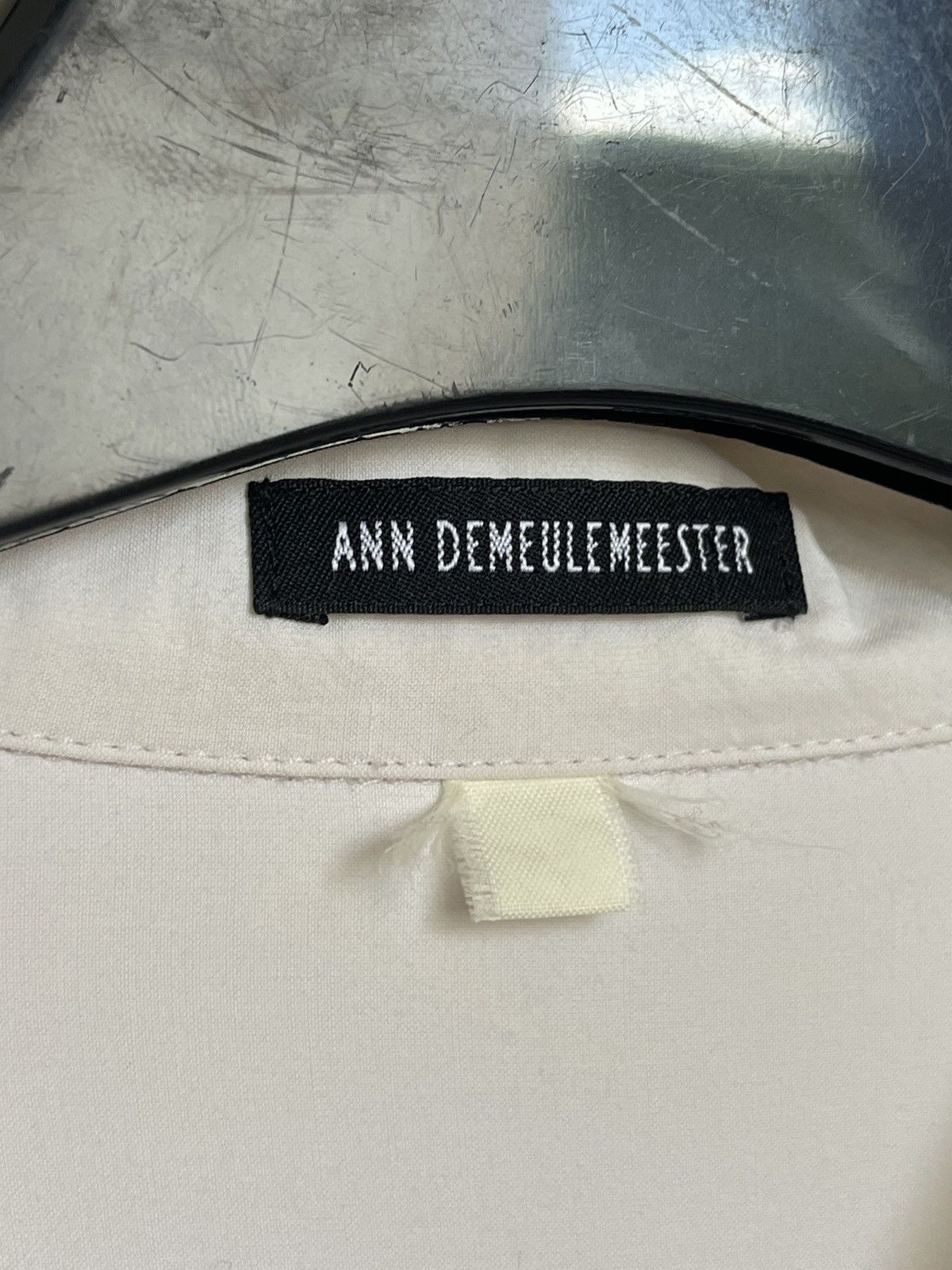 Ann Demeulemeester Ann Demeulemeester White Rayon Pocket Button Shirt Mainline Size US M / EU 48-50 / 2 - 6 Thumbnail