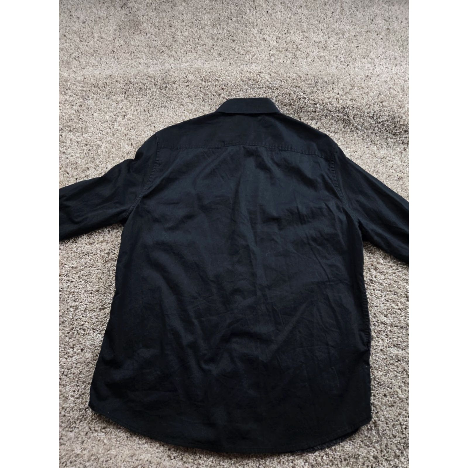 Karl Lagerfeld Karl Lagerfeld Shirt Mens Large Black Geometric Cotton Stretch Button Up Size US L / EU 52-54 / 3 - 7 Thumbnail