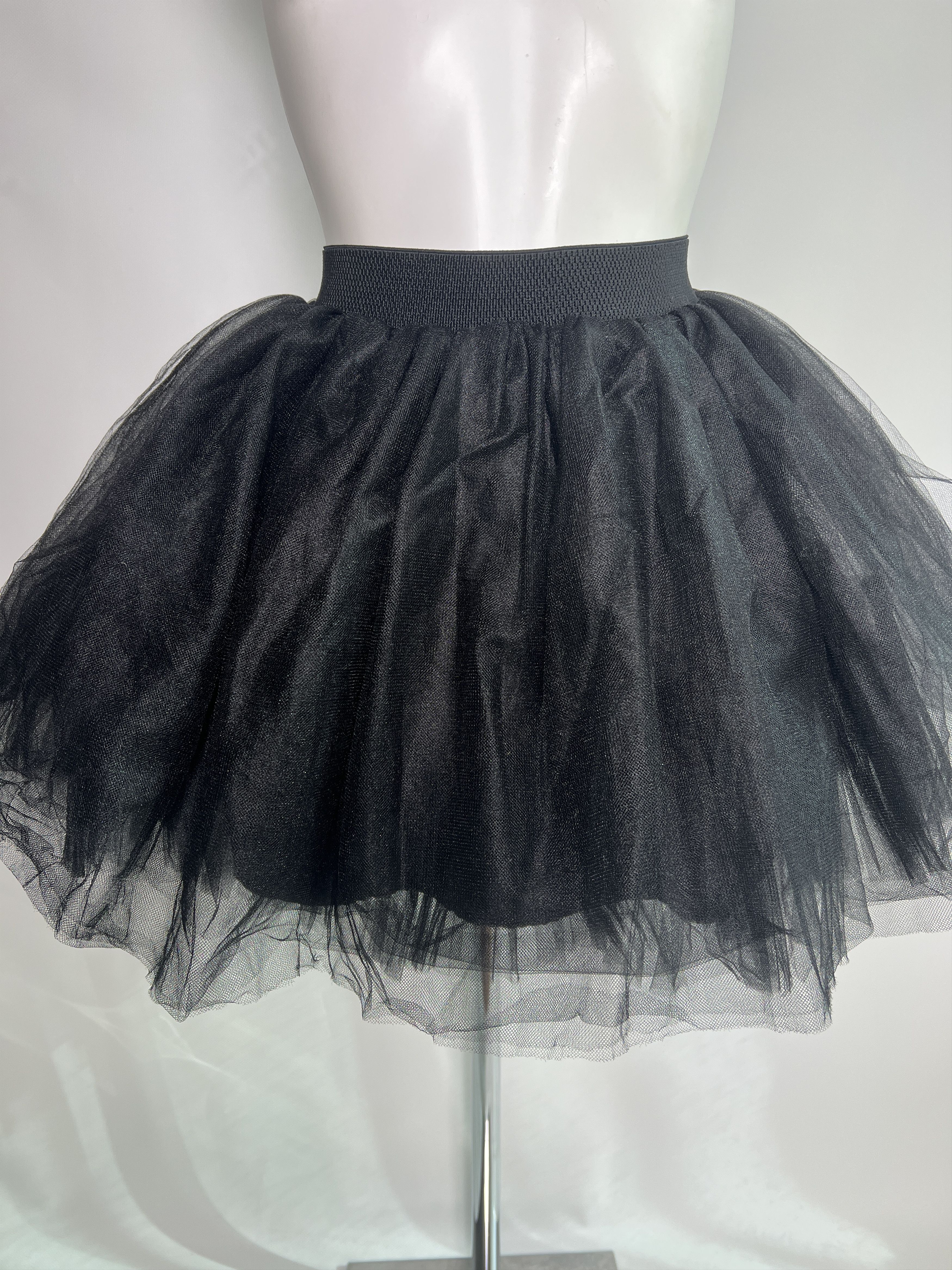 Handmade Tulle skirt, fluffy tutu, black Size 22" - 8 Thumbnail