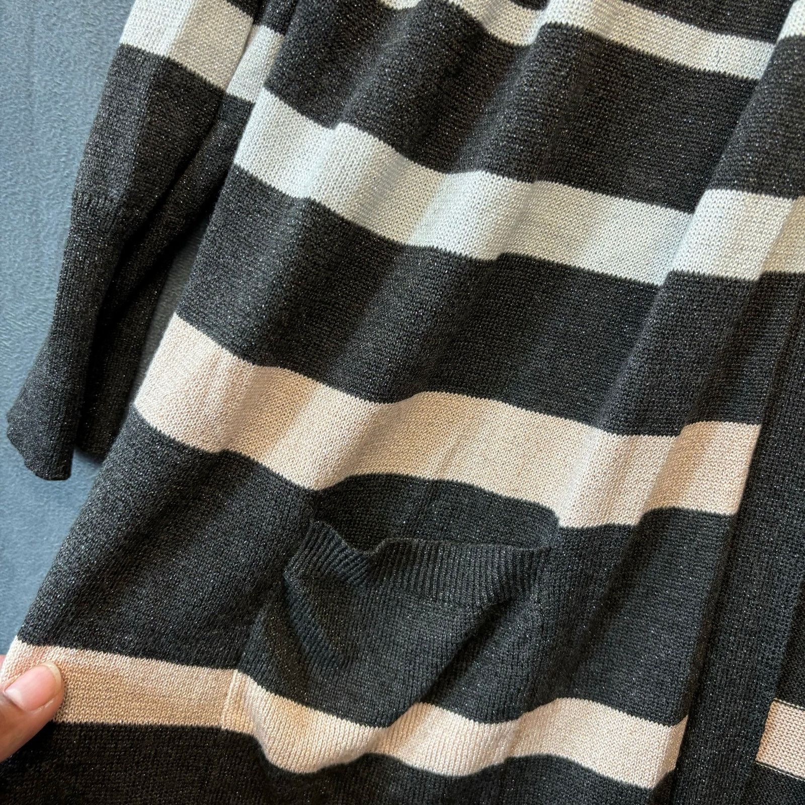 Other Joseph A. Open Front Cardigan Metallic Stripes Preppy XL Size XL / US 12-14 / IT 48-50 - 6 Thumbnail