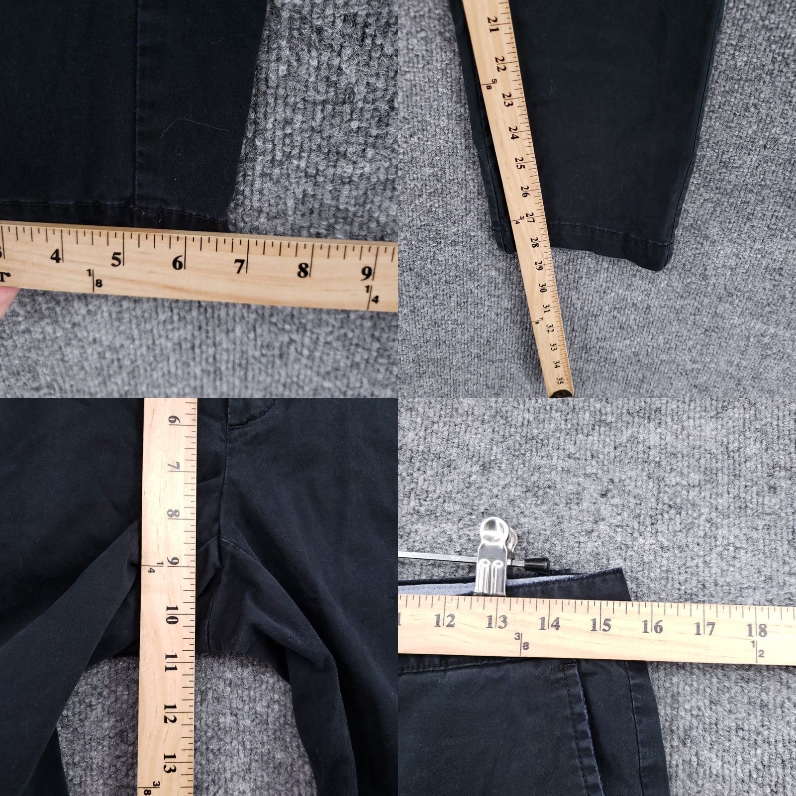 Banana Republic Banana Republic Pants Womens 4 Black Chino Mid Rise Tapered Flat Front Pants Womens 4 Black Banana Republic Chino Straight Leg Casual Formal Business Size 27" / US 4 / IT 40 - 8 Thumbnail